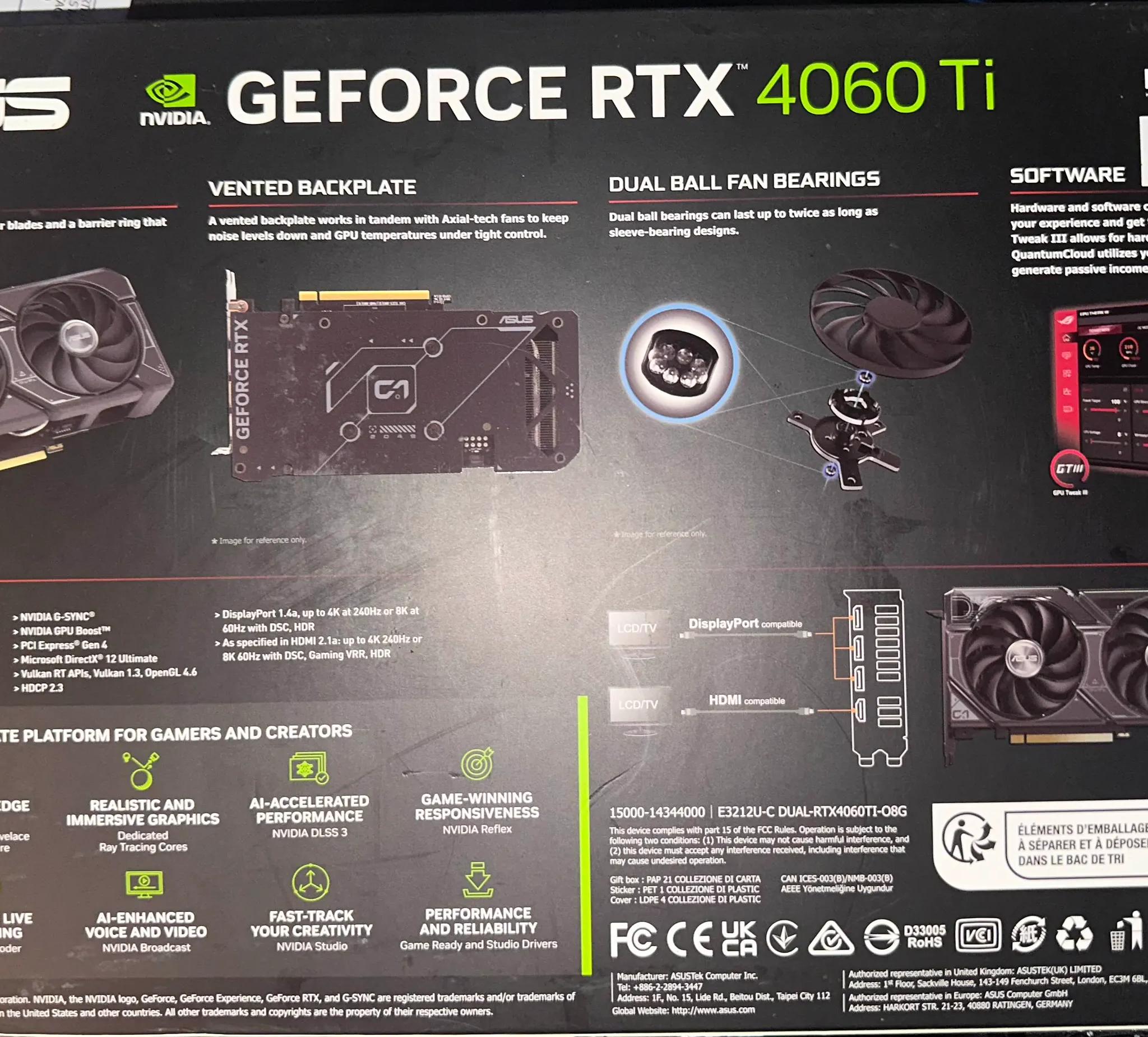 Asus Dual 4060ti 8GB