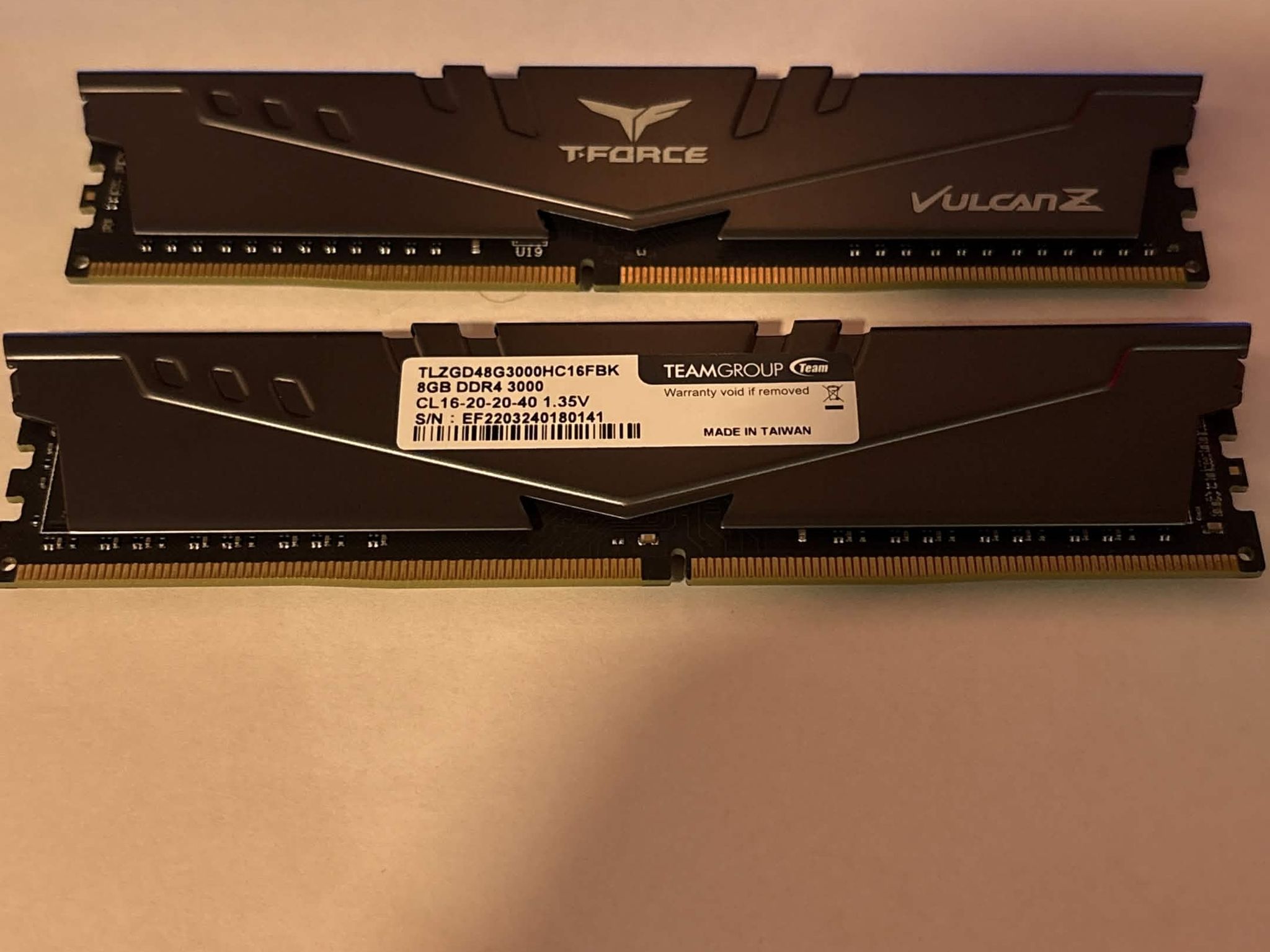 TeamGroup T-Force Vulcan Z 16GB (2x8GB) DDR4 3000MHz CL16 RAM