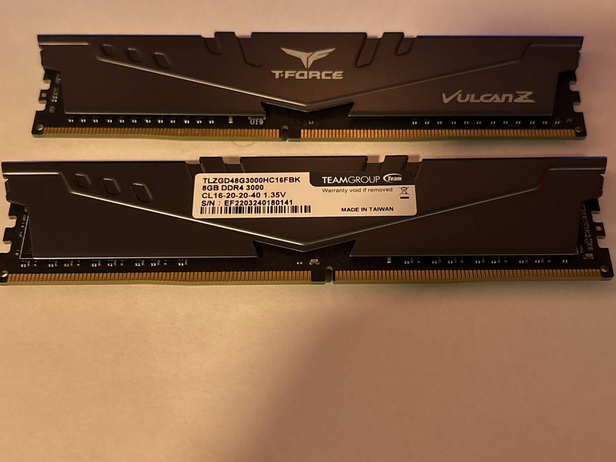 TeamGroup T-Force Vulcan Z 16GB (2x8GB) DDR4 3000MHz CL16 RAM