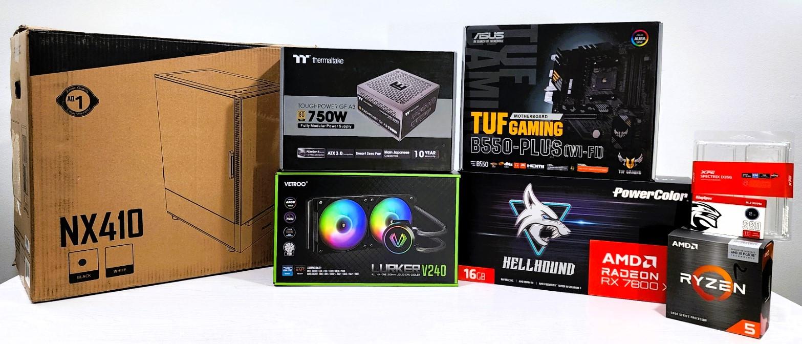 Custom Liquid Cooled 1440P Gaming Beast! - 5600X3D - 7800XT - READ DESCRIPTION!!!