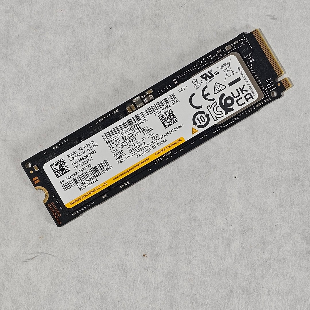 Samsung 512GB M.2 NVMe SSD 使用3時間 512GB NVMe M.2 SSD Samsung MZVL2512HCJQ Gen3 | Jawa