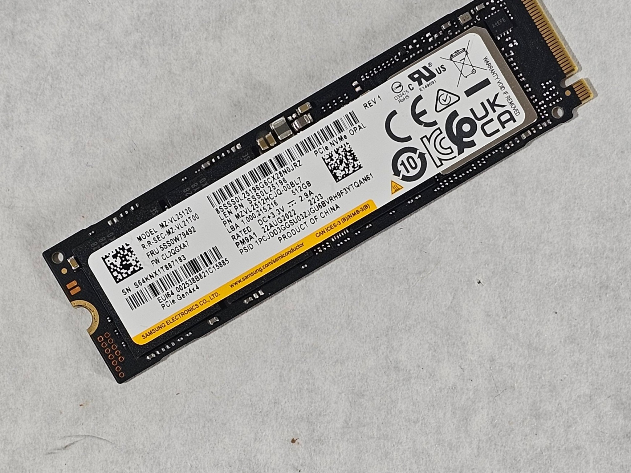 512GB NVMe M.2 SSD Samsung MZVL2512HCJQ Gen3 | Jawa