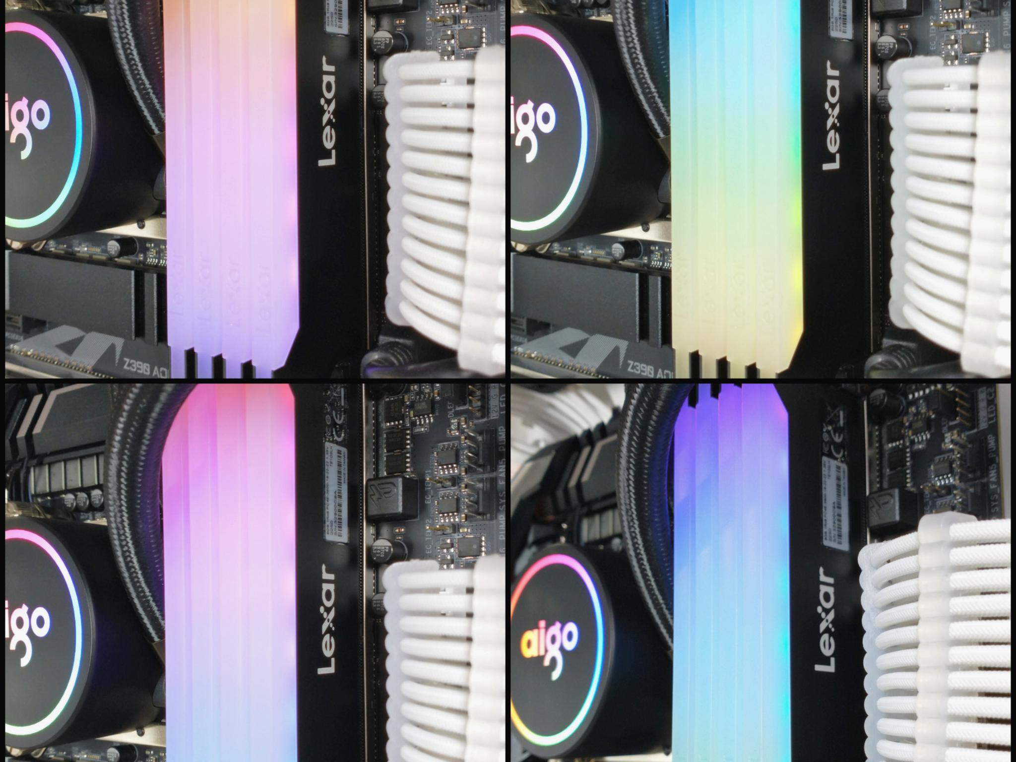 Lexar 16GB Kit (2x8GB) 3600MHz CL18 RAM RGB LED Lighting Desktop Gaming DRAM DDR4