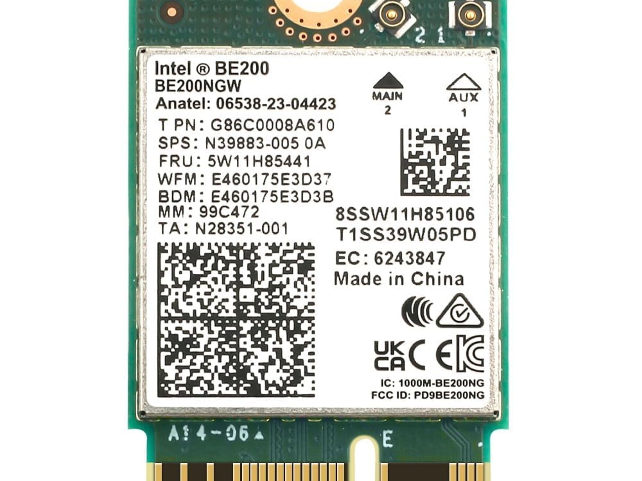 Wi-Fi 7 BE200 Bluetooth 5.4 Wifi Card BE200NGW 2.4/ 5/ 6 GHz 5.8 Gbps for Windows 11 PC Laptop