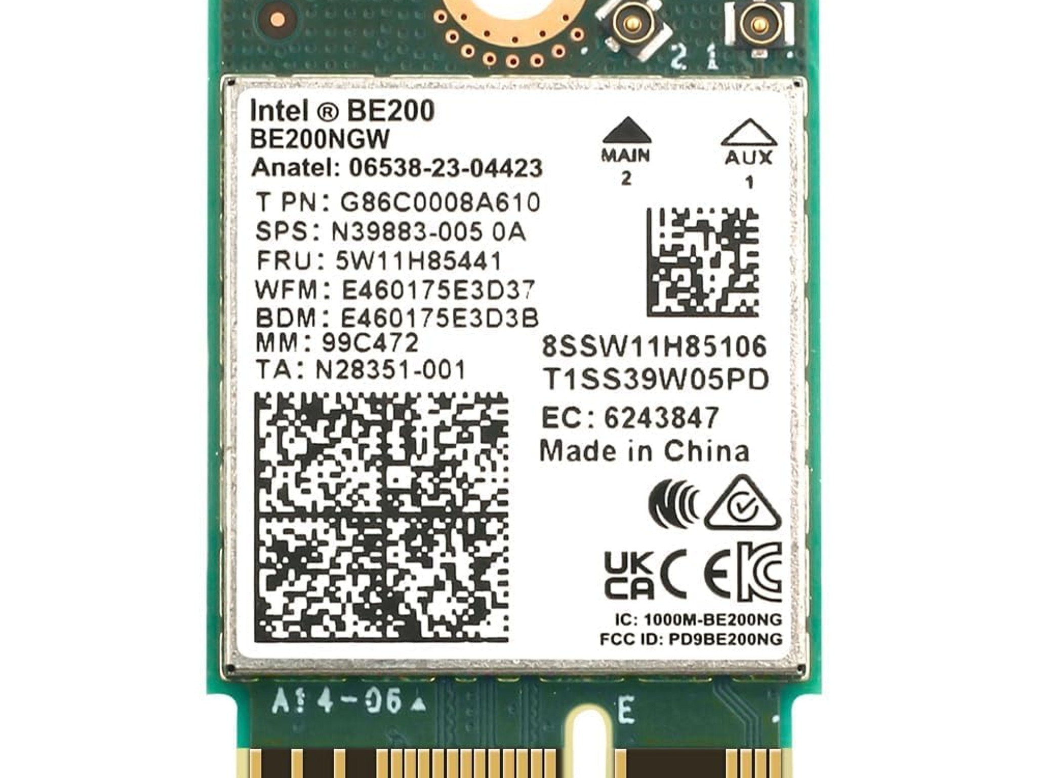 Wi-Fi 7 BE200 Bluetooth 5.4 Wifi Card BE200NGW 2.4/ 5/ 6 GHz 5.8 Gbps for Windows 11 PC Laptop