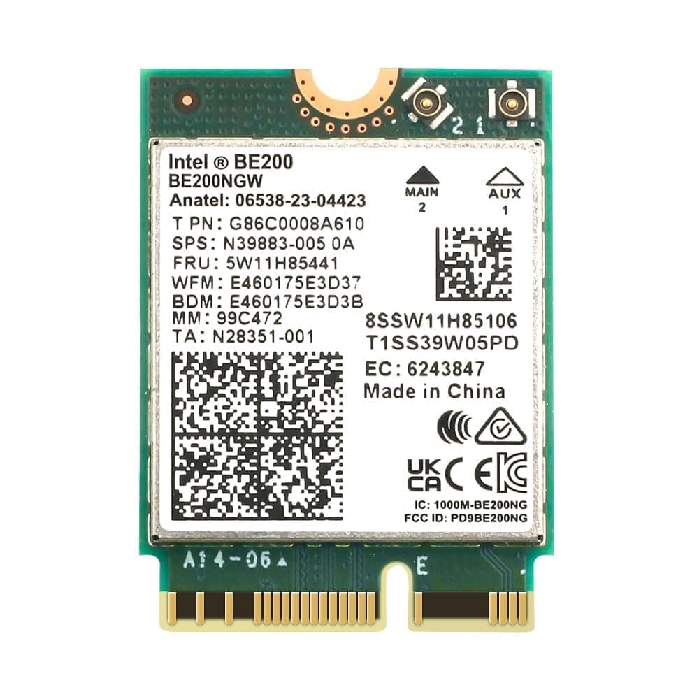Wi-Fi 7 BE200 Bluetooth 5.4 Wifi Card BE200NGW 2.4/ 5/ 6 GHz 5.8 Gbps for Windows 11 PC Laptop