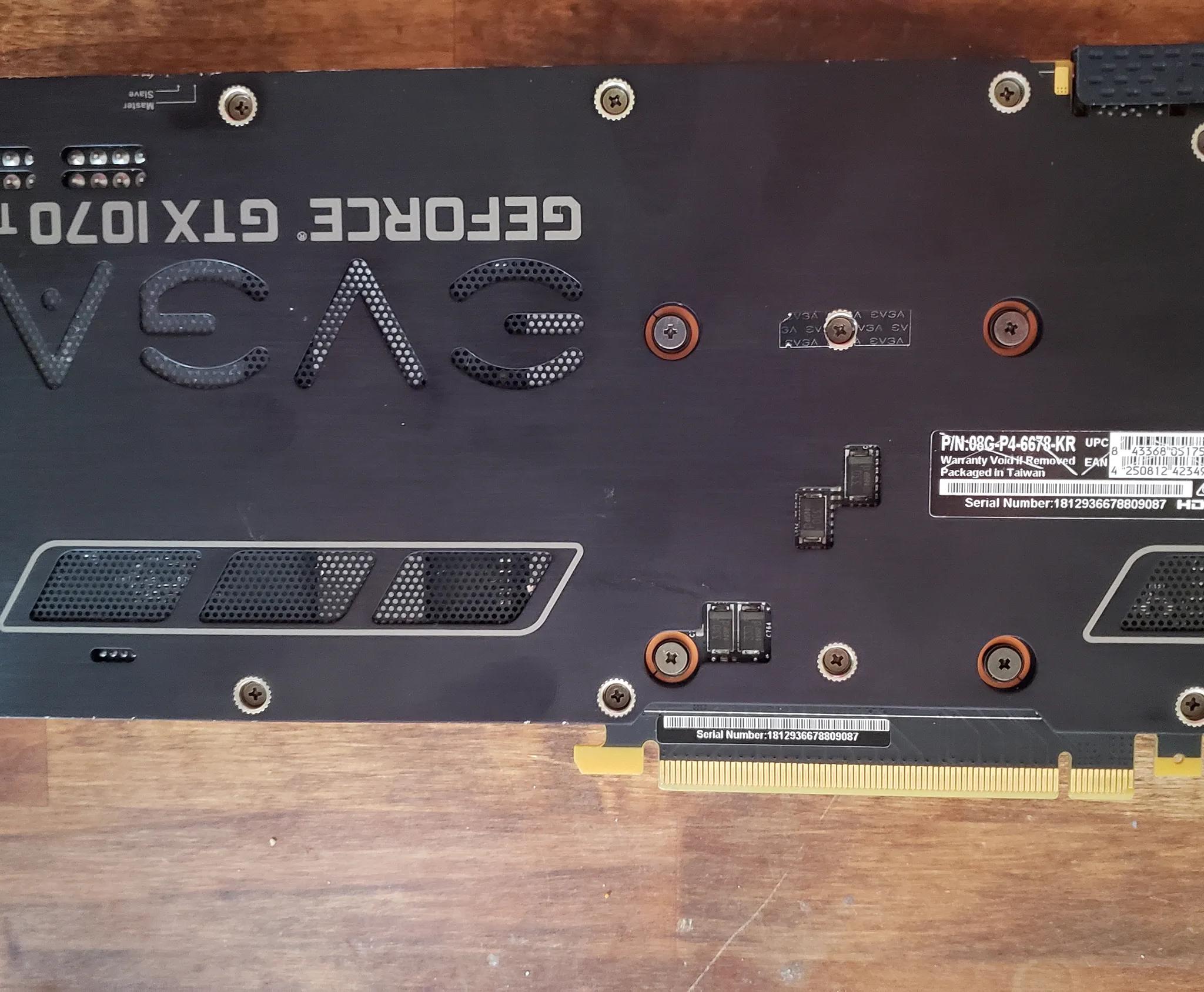 Evga GTX 1070 Ti  FTW Ultra Silent Mdl# 08G-P4-6678KR