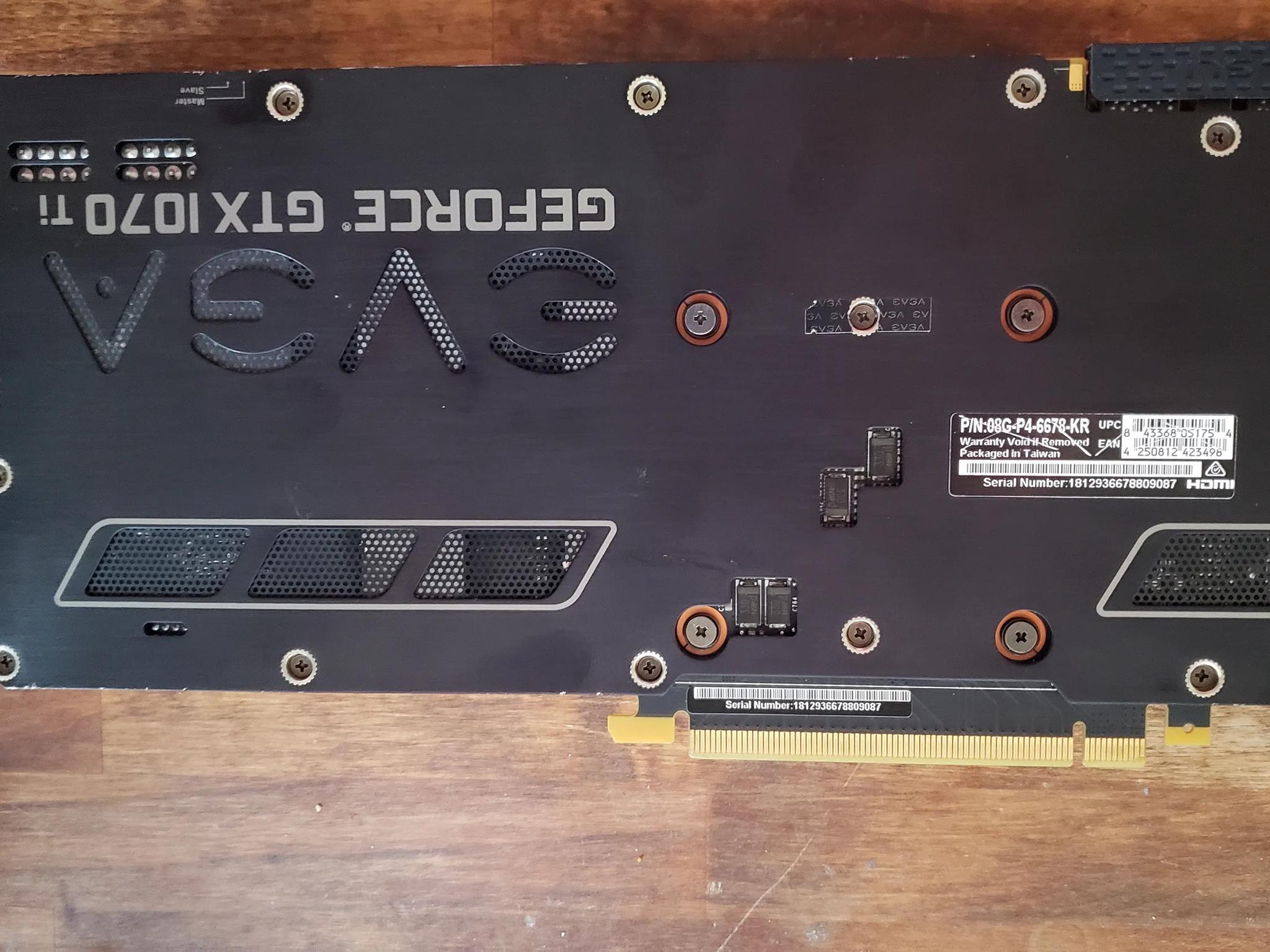 Evga GTX 1070 Ti  FTW Ultra Silent Mdl# 08G-P4-6678KR