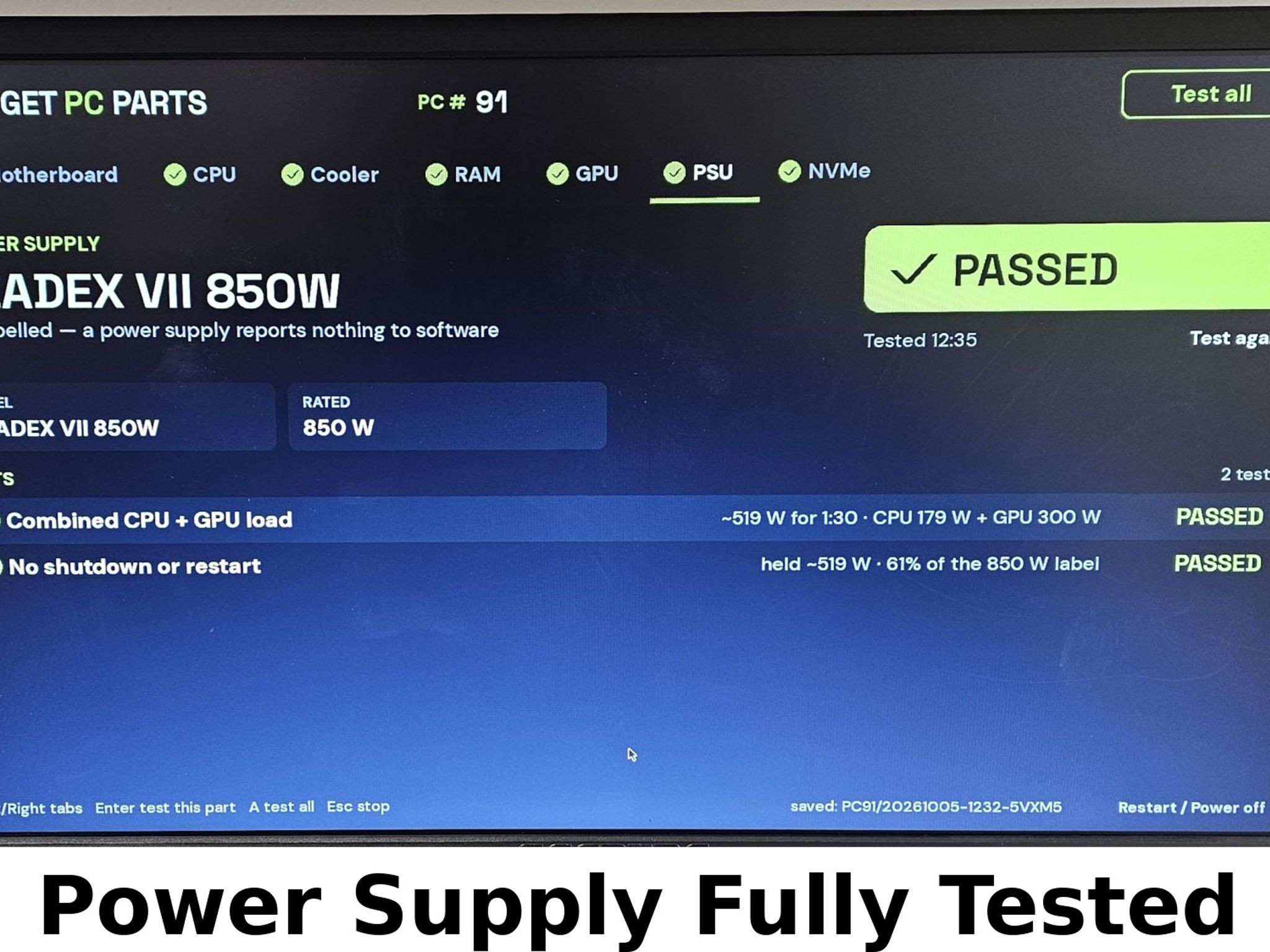 850 Watt PSU Super Flower Leadex VII SF-850F14XG Power Supply