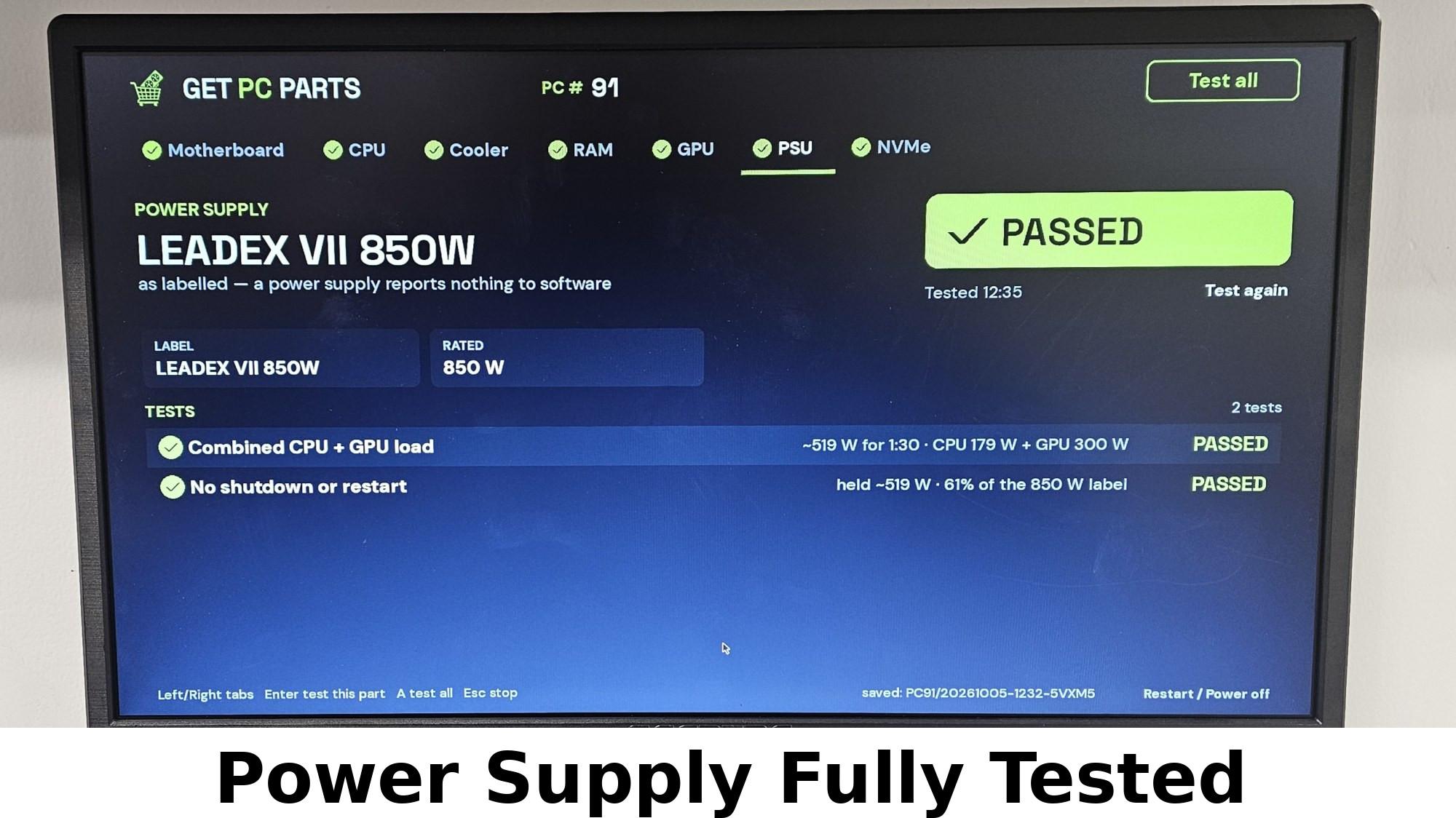 850 Watt PSU Super Flower Leadex VII SF-850F14XG Power Supply