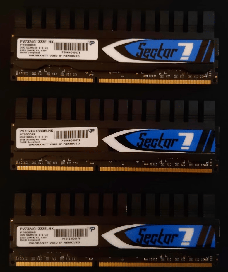Patriot ViperII “Sector7” 12GB(3x4GB) DDR3 1333MHz CL9 RAM