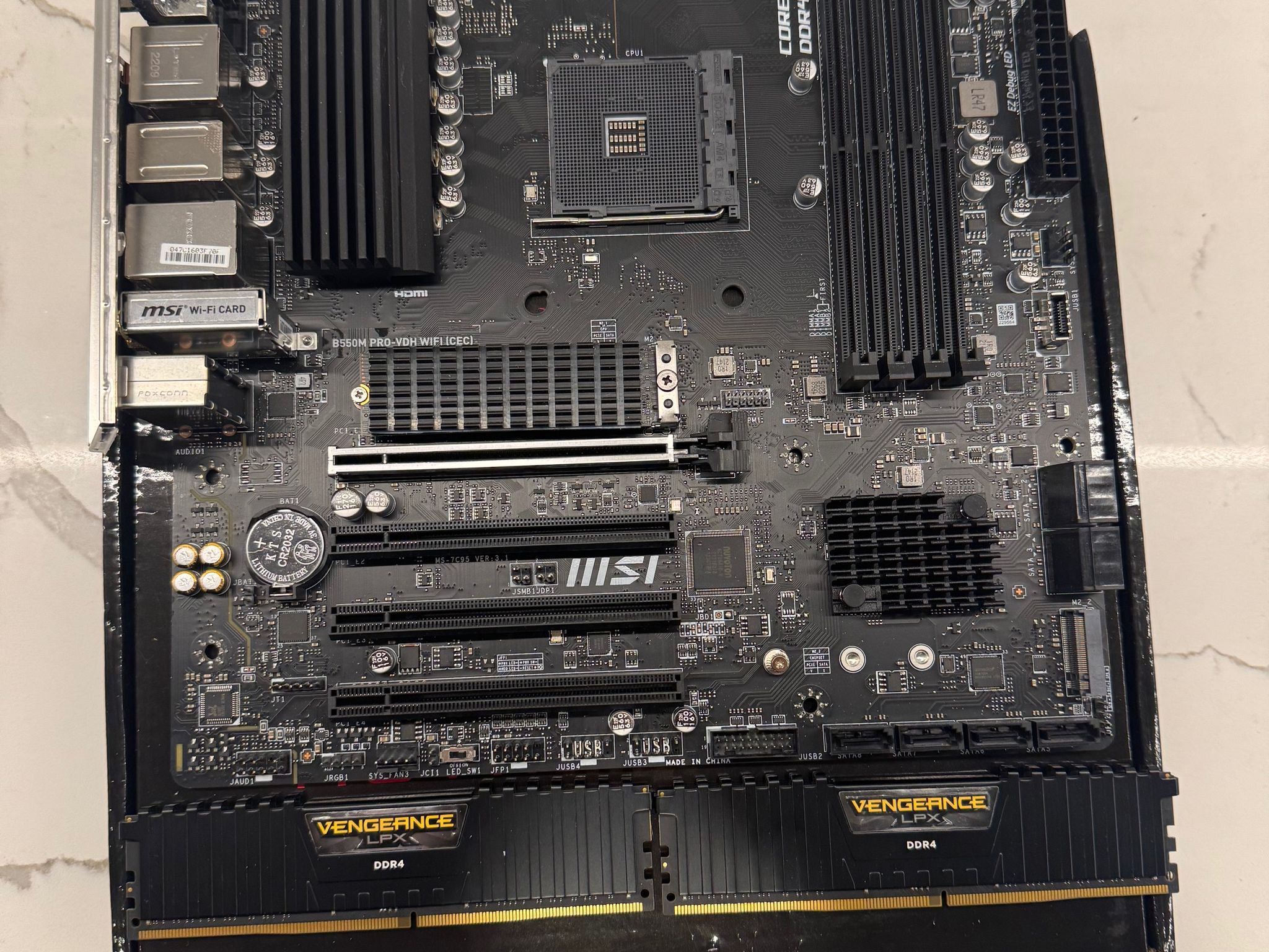 MSI B550M PRO-VDH WIFI AM4 AMD B550 Micro-ATX Motherboard with DDR4 32GB RAM
