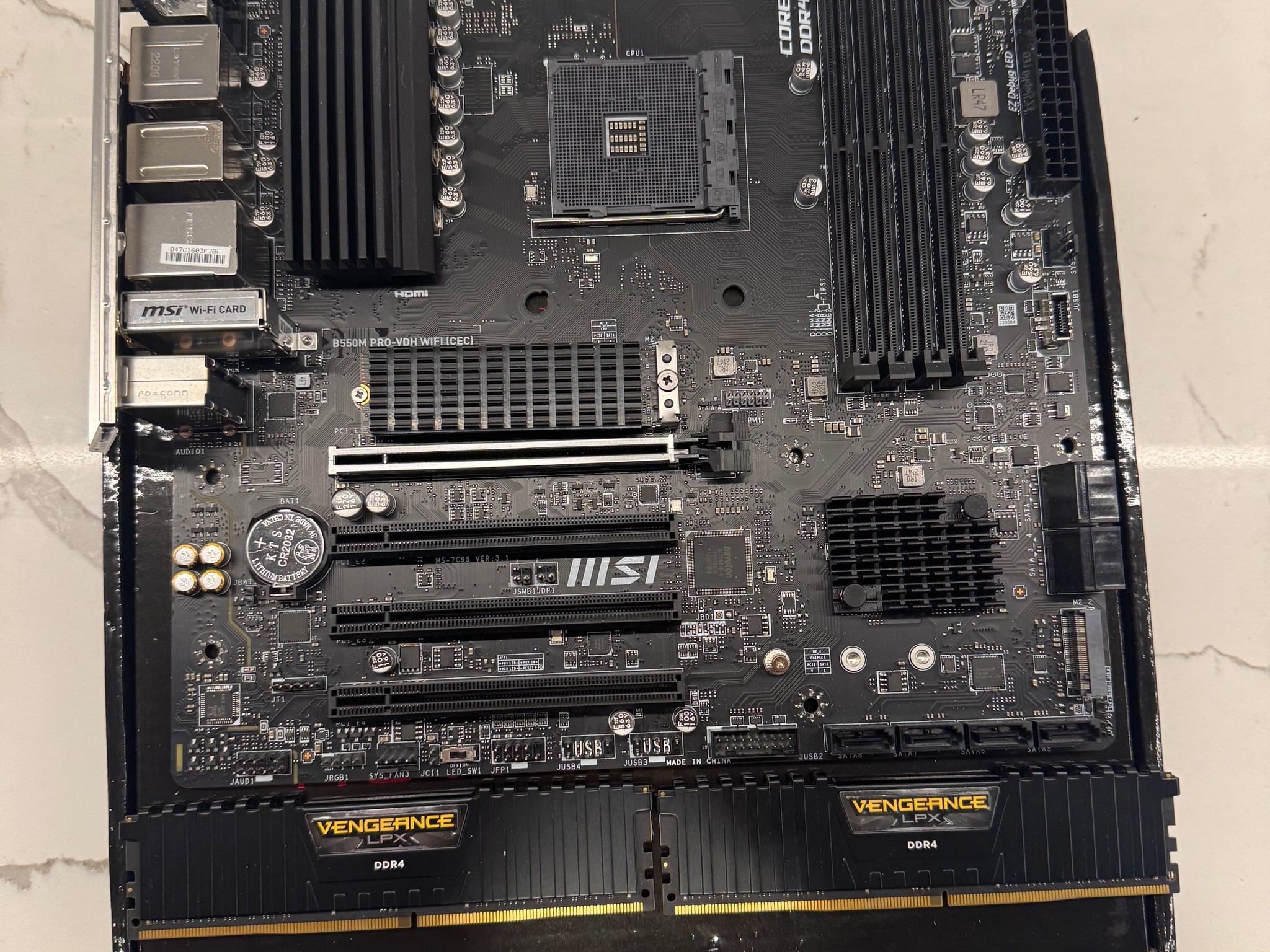 MSI B550M PRO-VDH WIFI AM4 AMD B550 Micro-ATX Motherboard with DDR4 32GB RAM