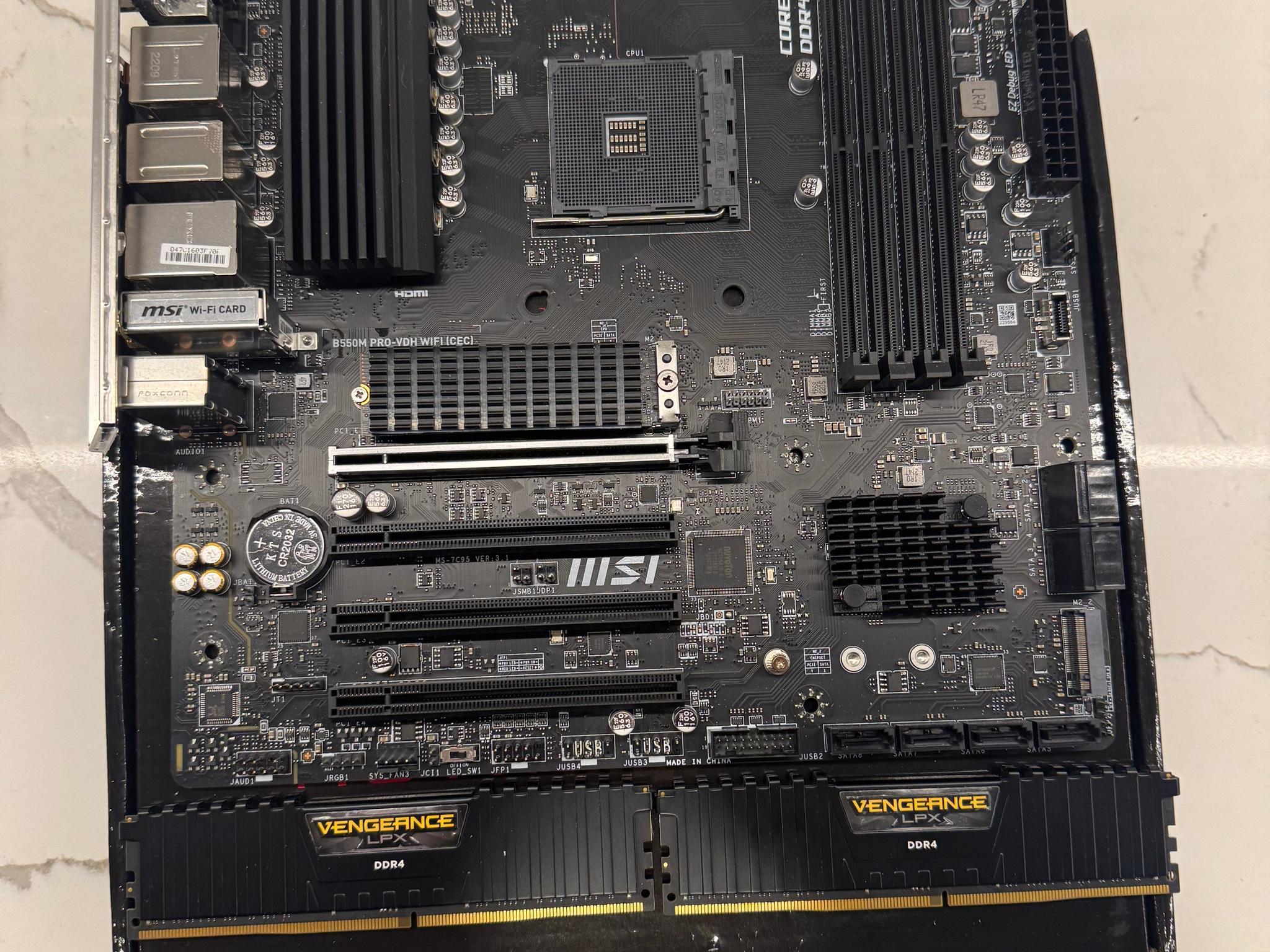 MSI B550M PRO-VDH WIFI AM4 AMD B550 Micro-ATX Motherboard with DDR4 32GB RAM