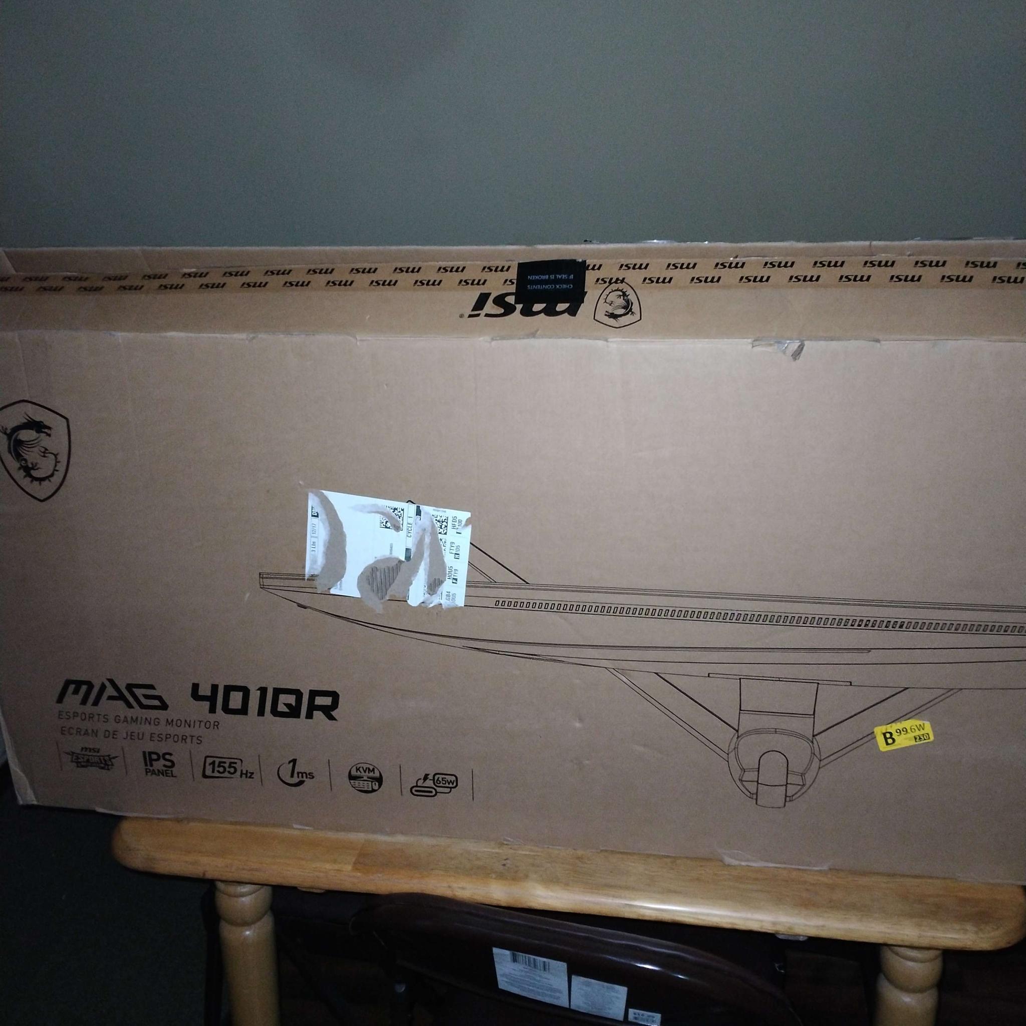 msi MAG 401QR, 40" Gaming Monitor, 3440 x 1440 (UWQHD), IPS, 155Hz,FreeSync Premium, HDR400,DP,HDMI