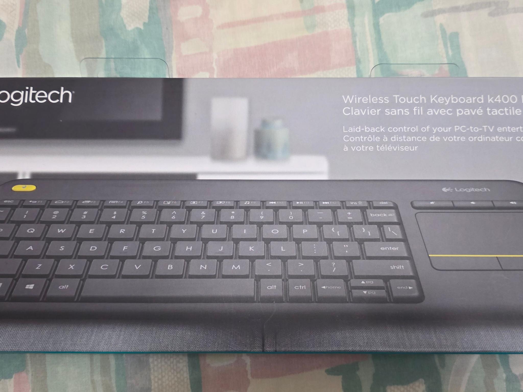 Logitech K400 Plus Wireless Touch TV Keyboard with Easy Media Control