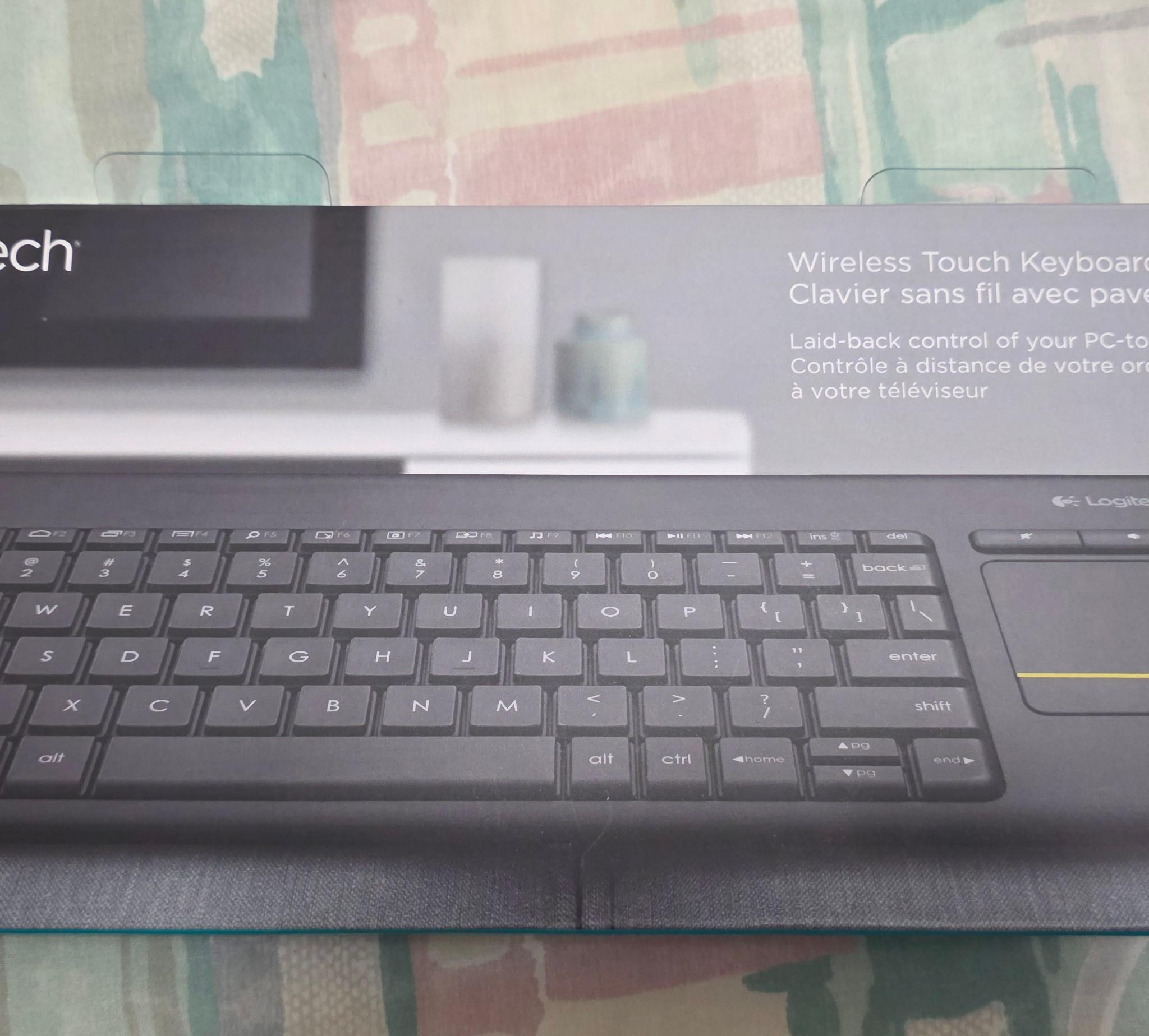 Logitech K400 Plus Wireless Touch TV Keyboard with Easy Media Control