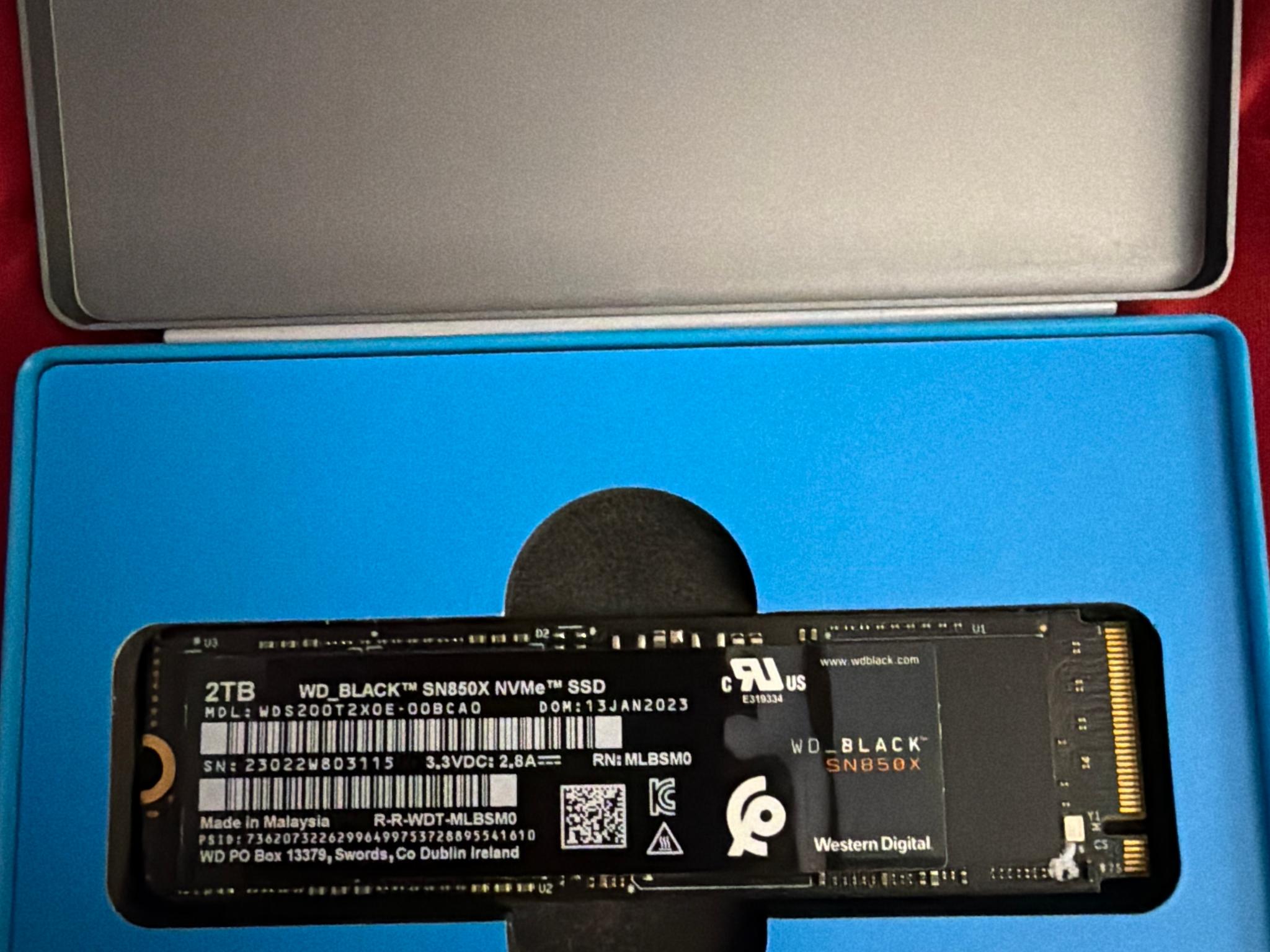 WD Black SN850X 2TB NVME M.2 SSD Refurbished