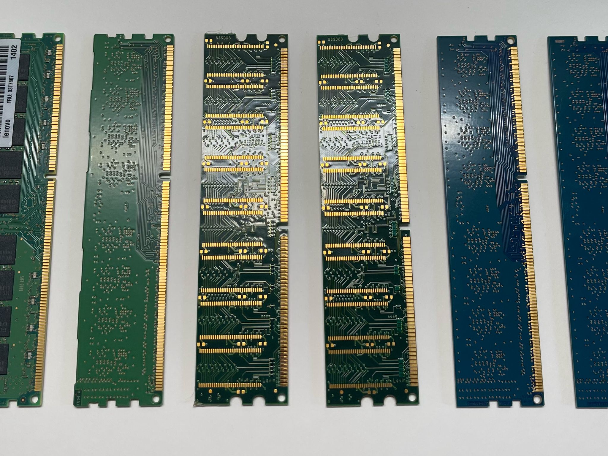 variety of old RAM modules