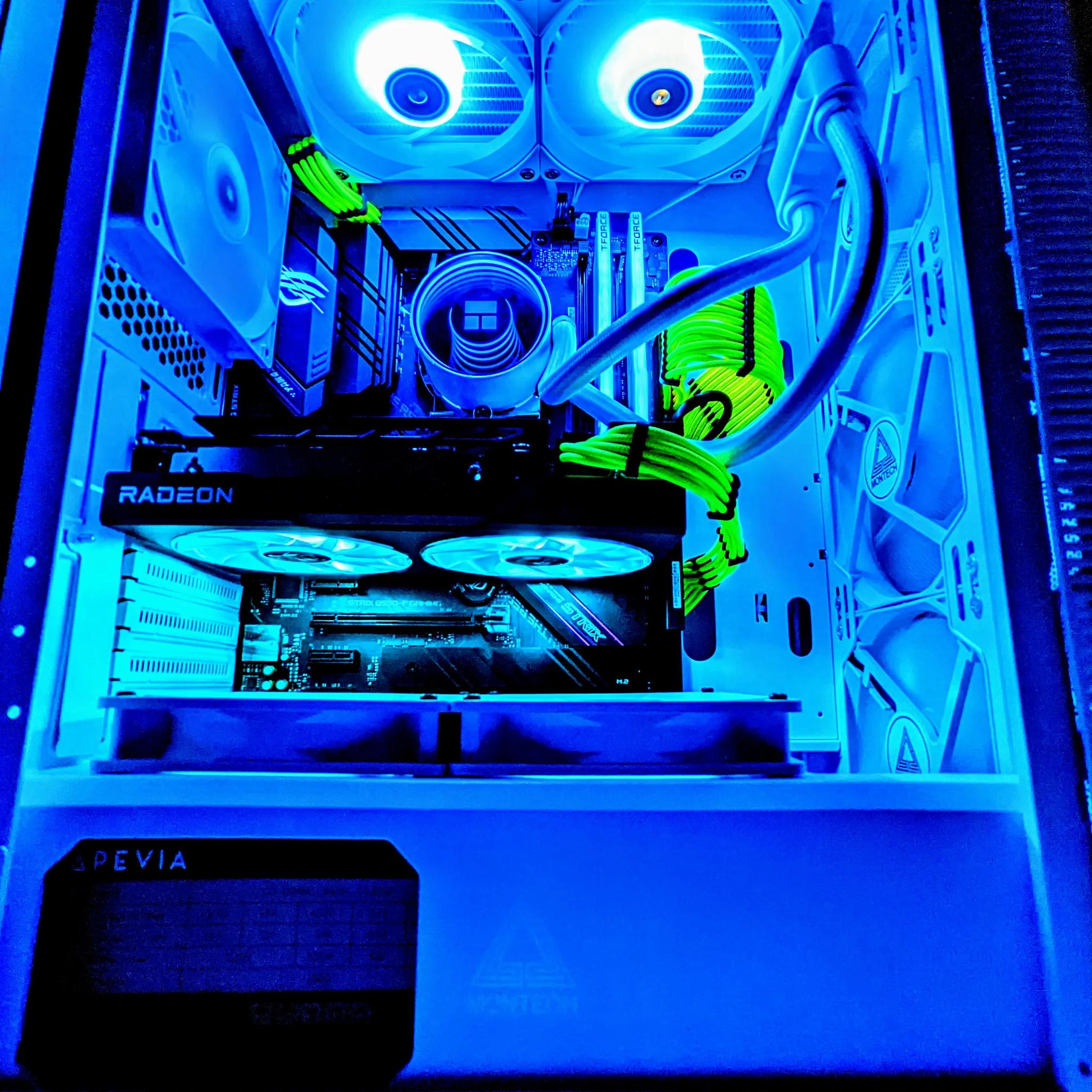 ⚪️Liquid-Cooled 💦⚪️Gaming PC |RX 6650XT| Ryzen 5 5600G| 16GB DDR4 RAM(TFORCE)| Windows 11 Pro