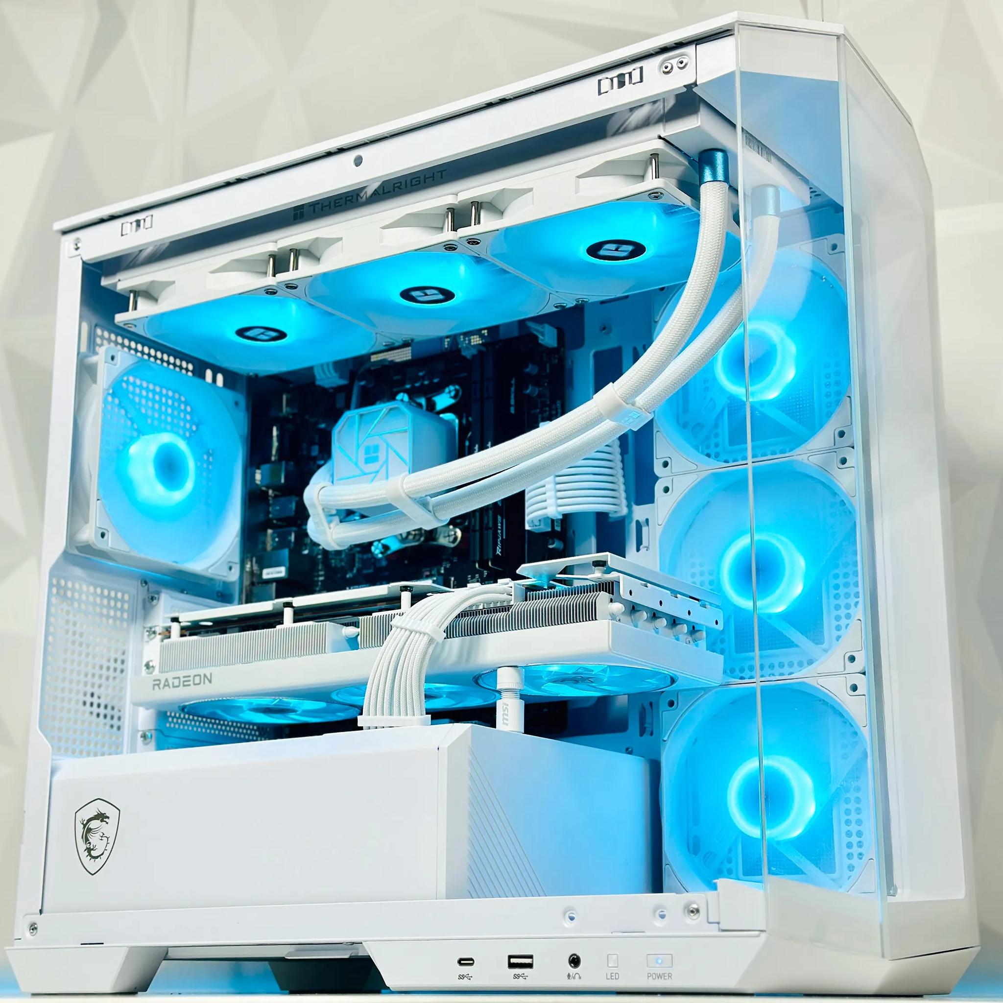 🌬️🧊🐧🥶Iceberg||💧Liquid Cooled Gaming PC❄️AMD RX 7800 XT 16GB❄️AMD Ryzen 5 7500F❄️32GB DDR5❄️ 1TB