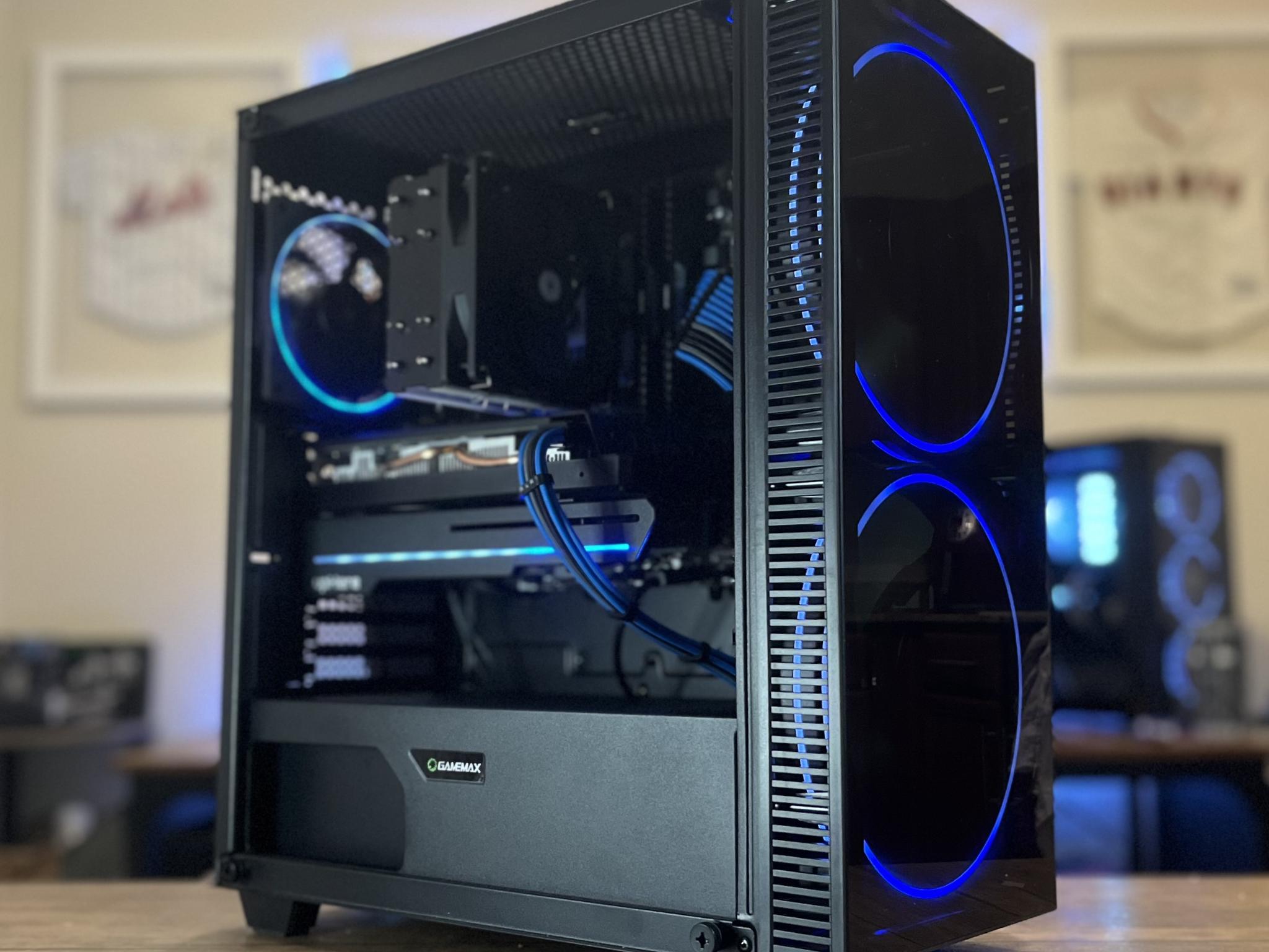 Black/Blue Gaming PC(RX 580 8GB +  RYZEN 3 1200)