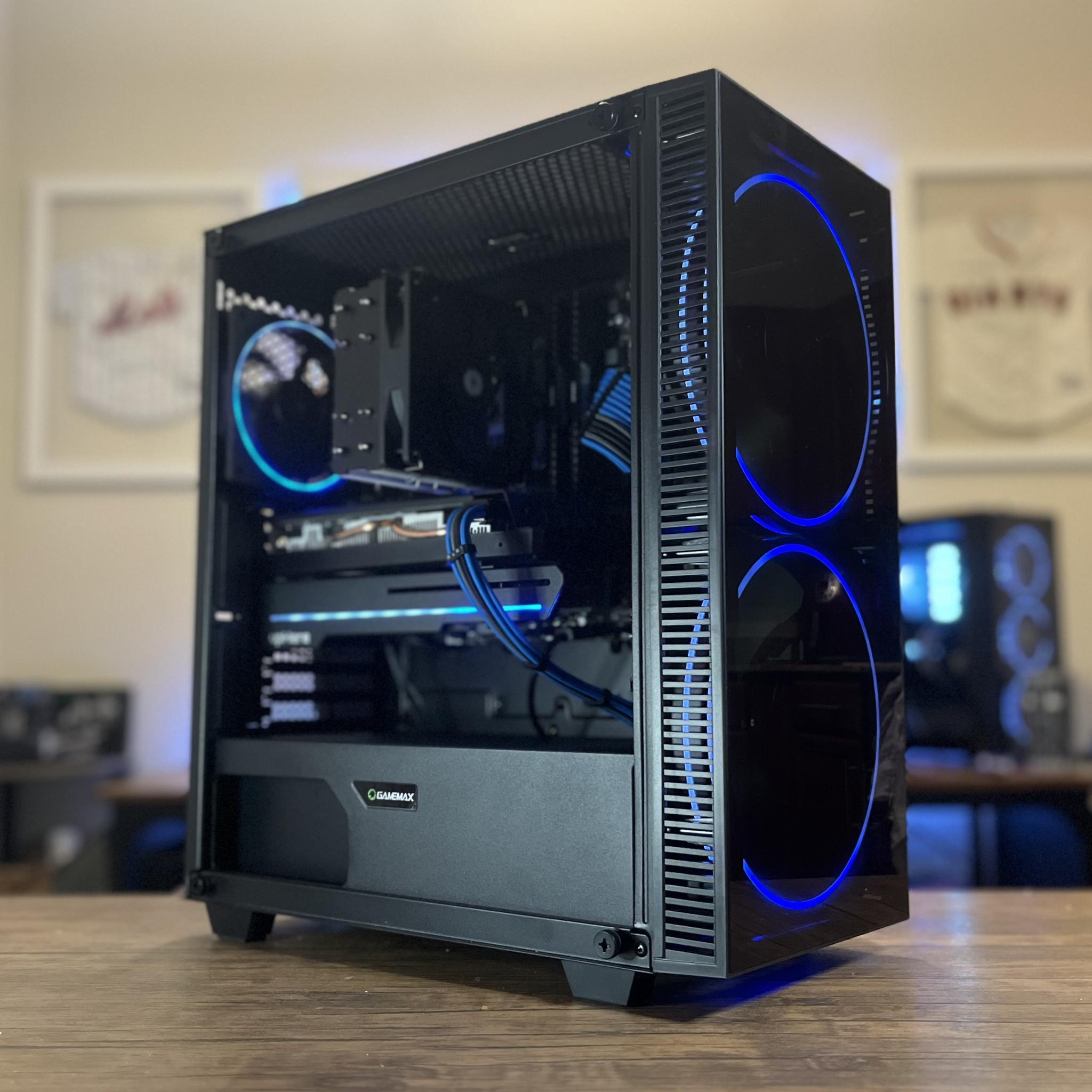 Black/Blue Gaming PC(RX 580 8GB +  RYZEN 3 1200)