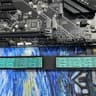 SSUPD Meshroom S V2, Intel 7-12700k, Corsair 16GB RAM, ASUS Z690 Motherboard, 2x SSDs, and PCI Riser