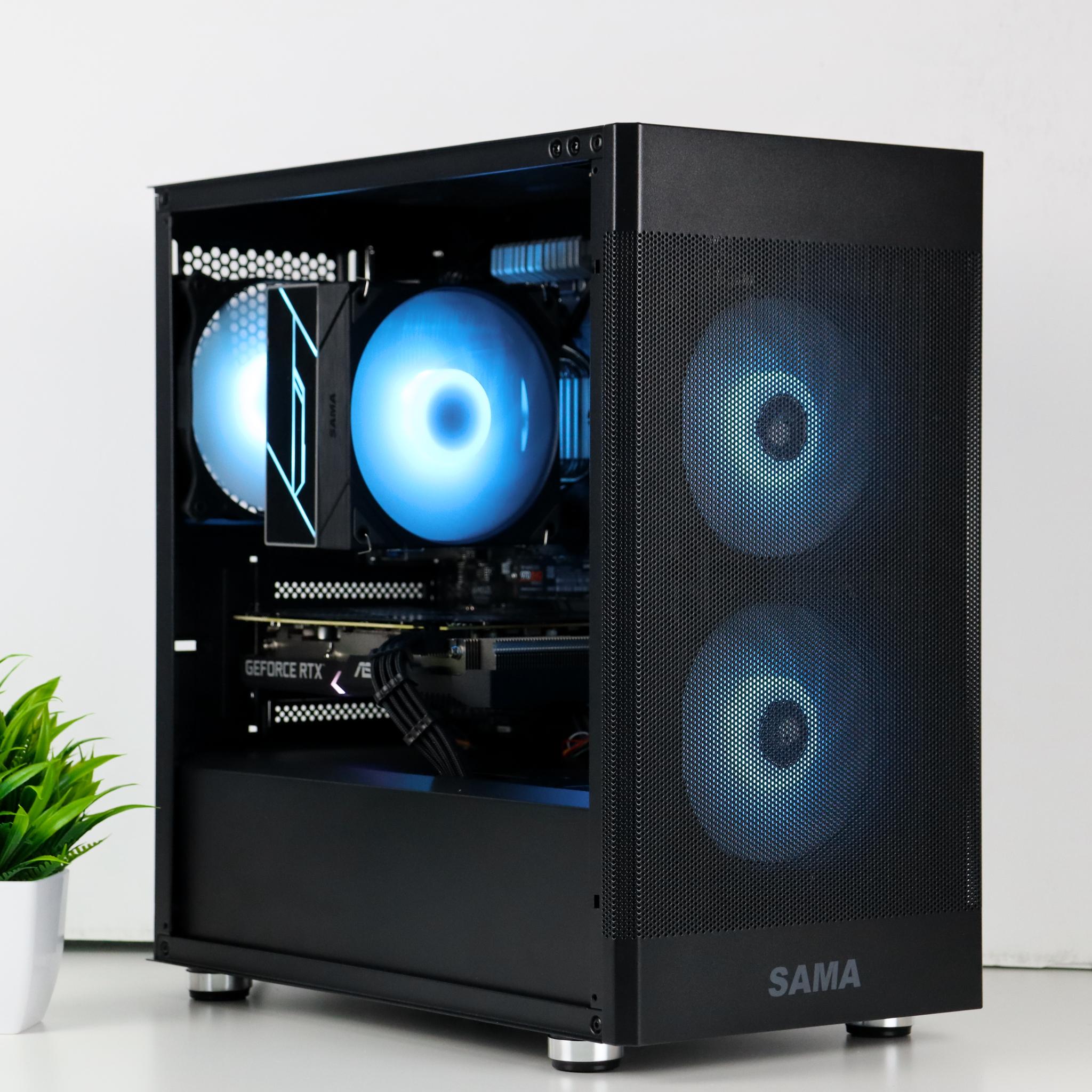 ⚫ Black Gaming PC – RTX 3060 TI, Ryzen 5 3600, 16GB RAM, 500GB SSD - WiFi, BlueTooth ⚫