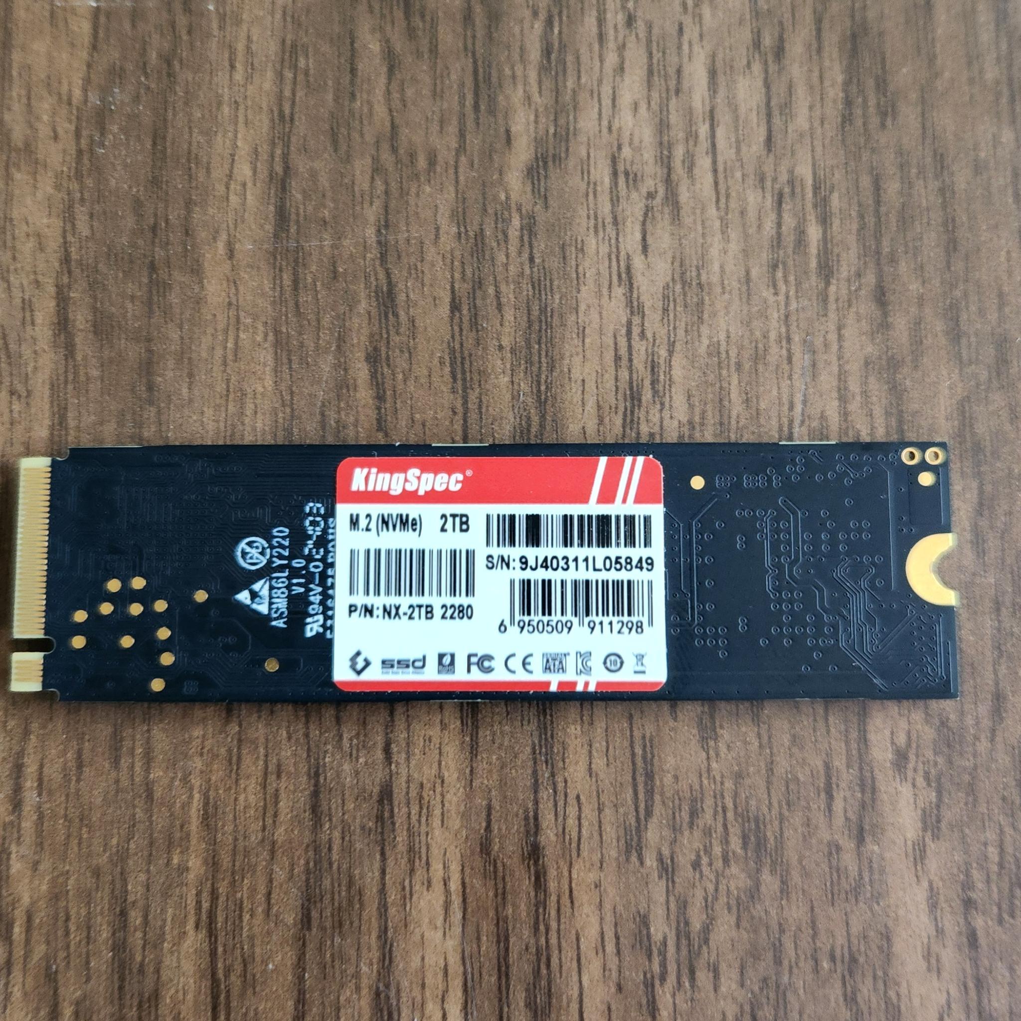 2TB KingSpec NX Series Gen3x4 NVMe M.2 SSD