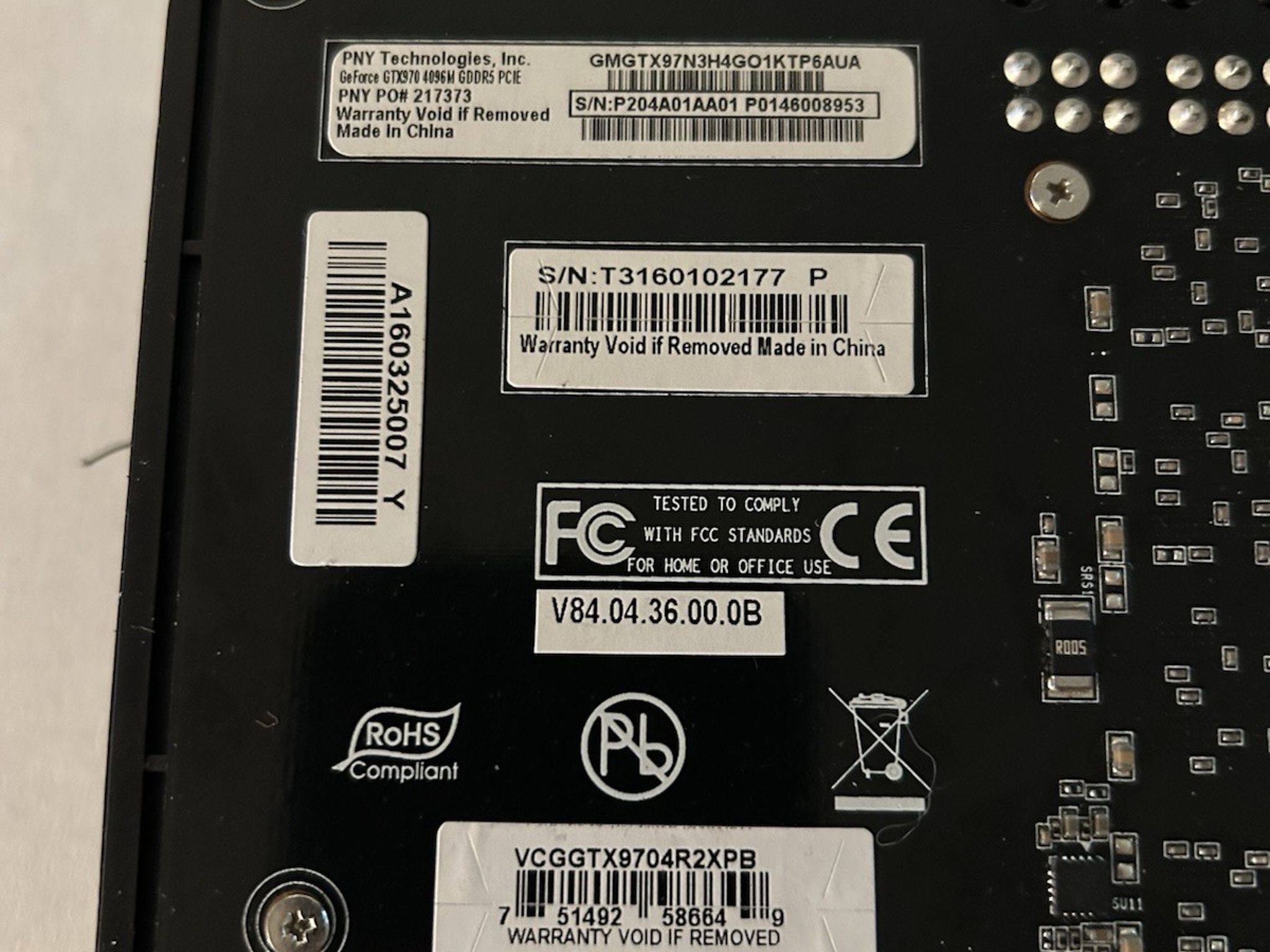 PNY GeForce GTX 970 4GB GDDR5 Graphics Card (VCGGTX9704R2XPB)