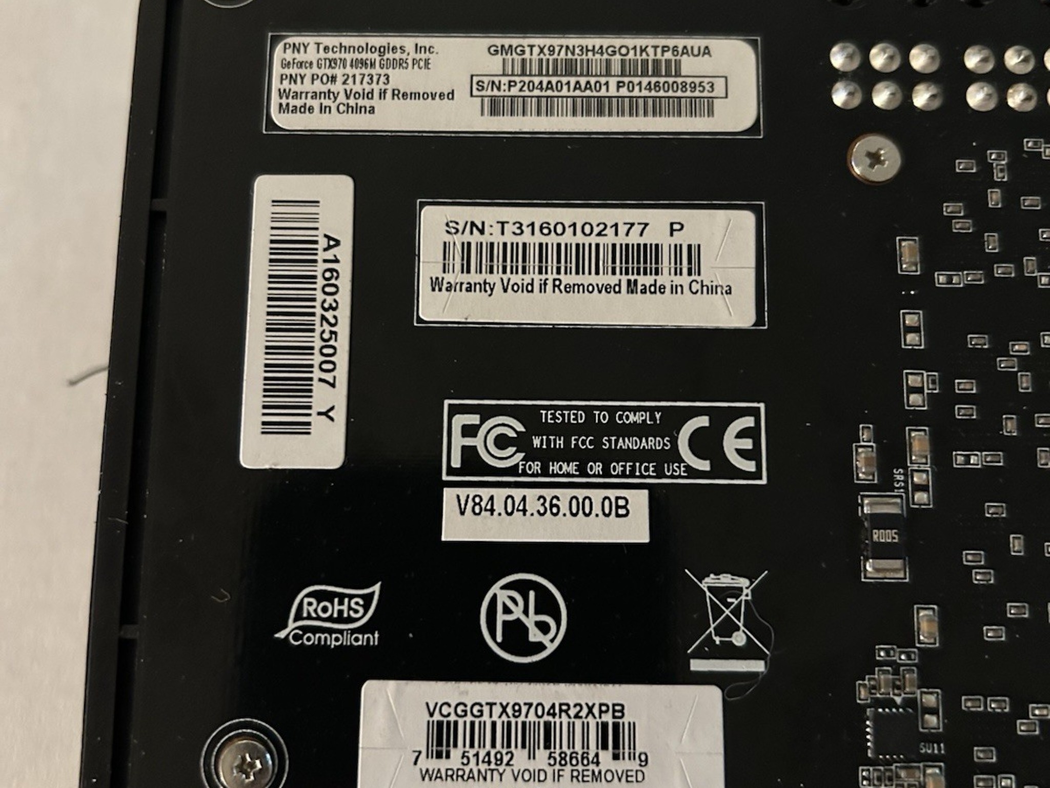 PNY GeForce GTX 970 4GB GDDR5 Graphics Card (VCGGTX9704R2XPB)