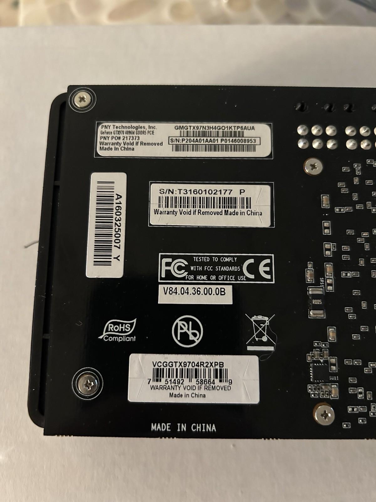 PNY GeForce GTX 970 4GB GDDR5 Graphics Card (VCGGTX9704R2XPB)