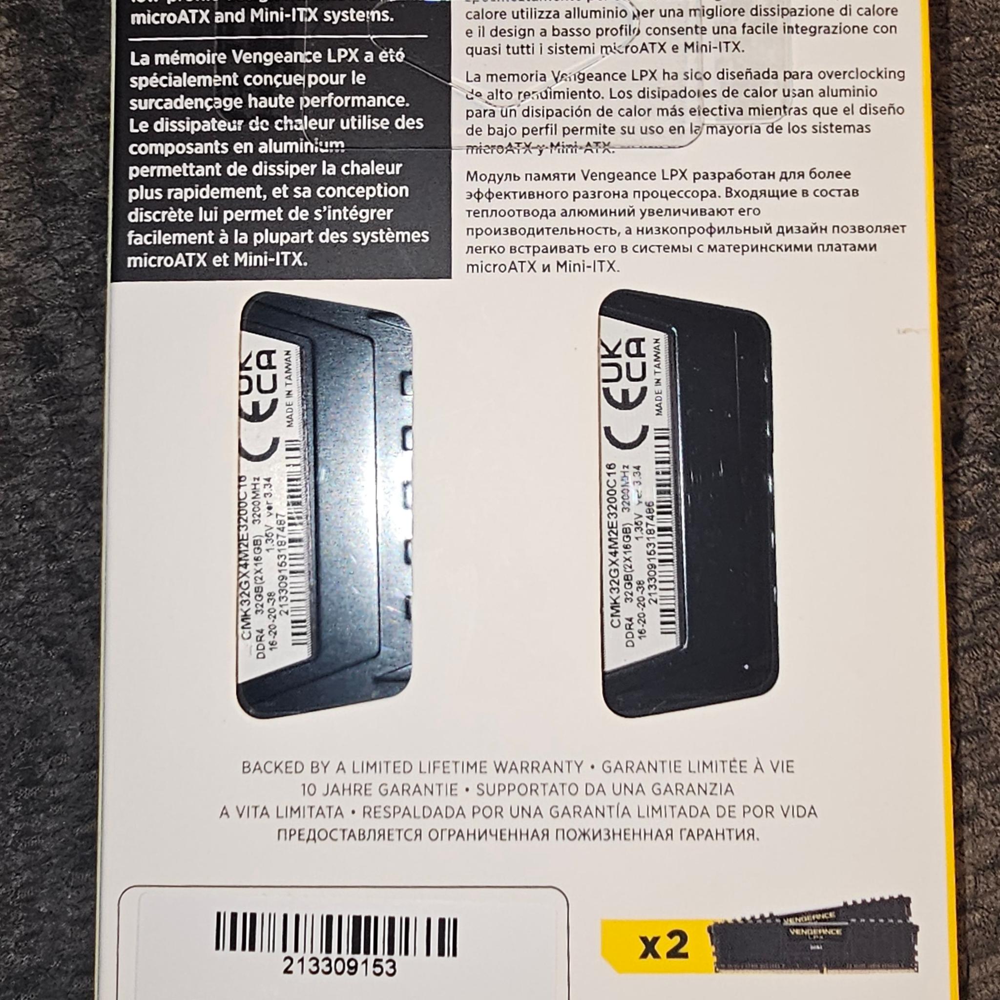 Corsair Vengeance DDR4 32 GB 3200 MHz 2x16
