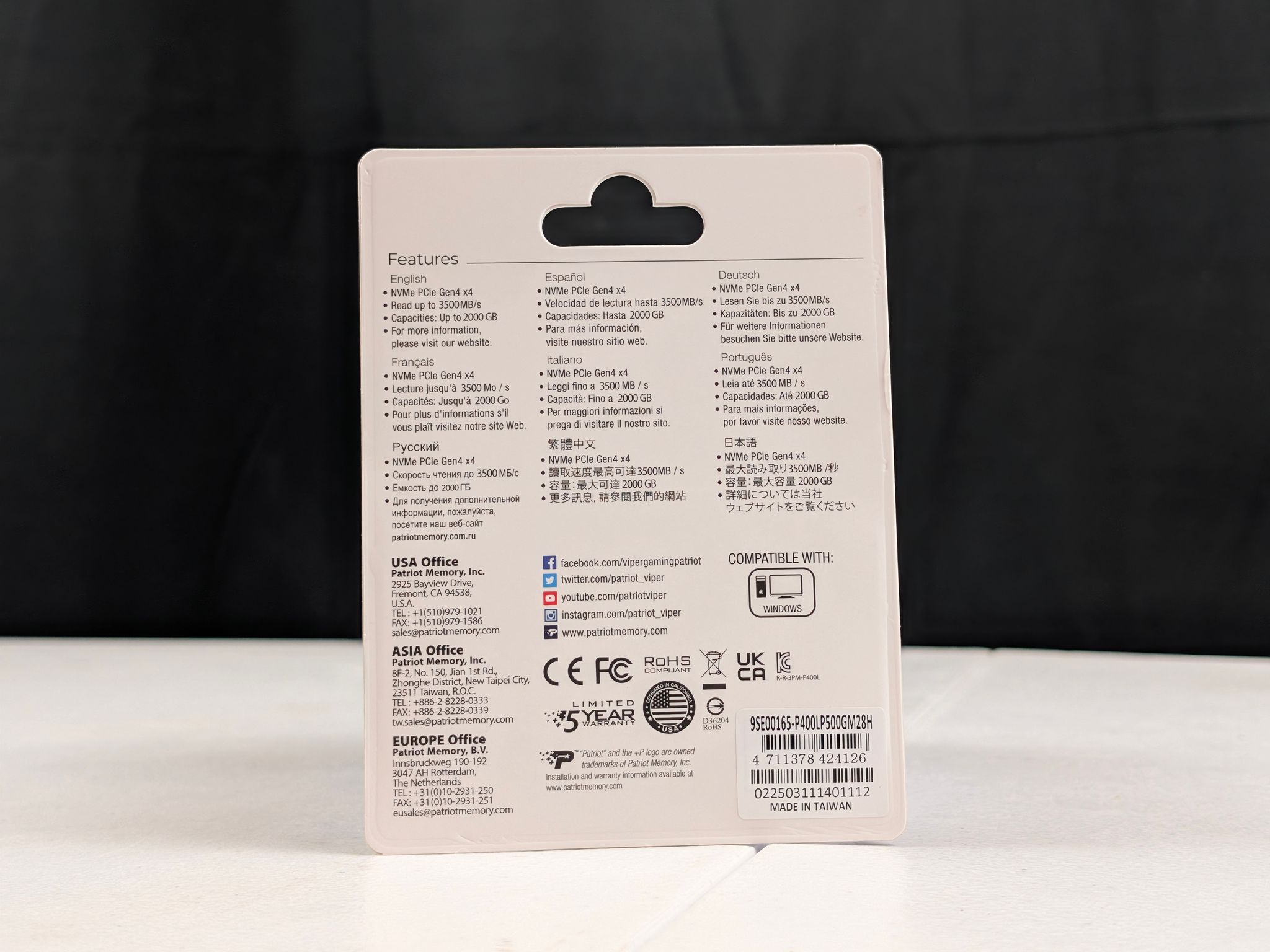 Patriot P400 Lite 500GB NVMe SSD