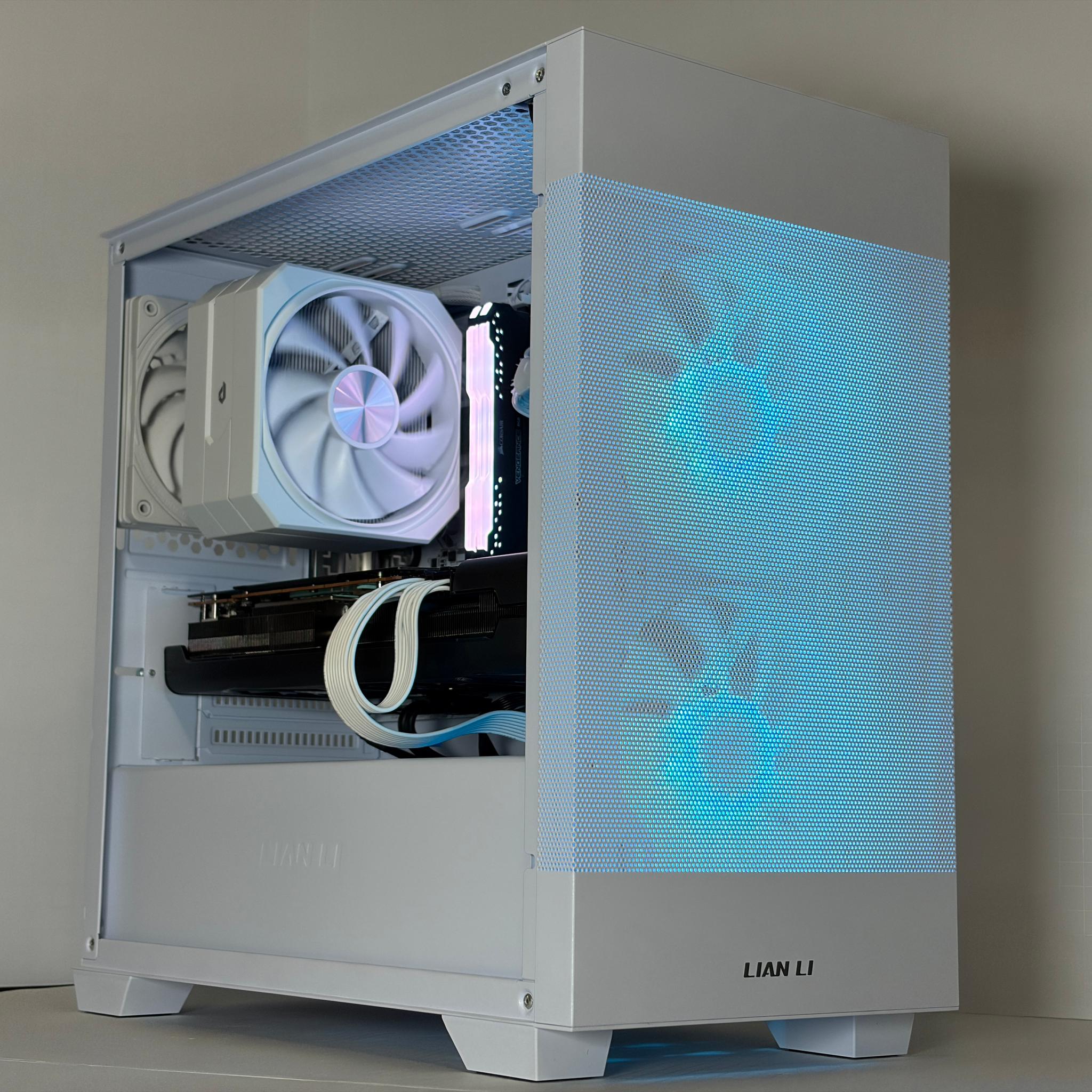 🔥 RX 6800 XFX + Ryzen 5 5600 White Gaming PC – 1440p Ultra Monster | 1TB NVMe | 16GB RAM