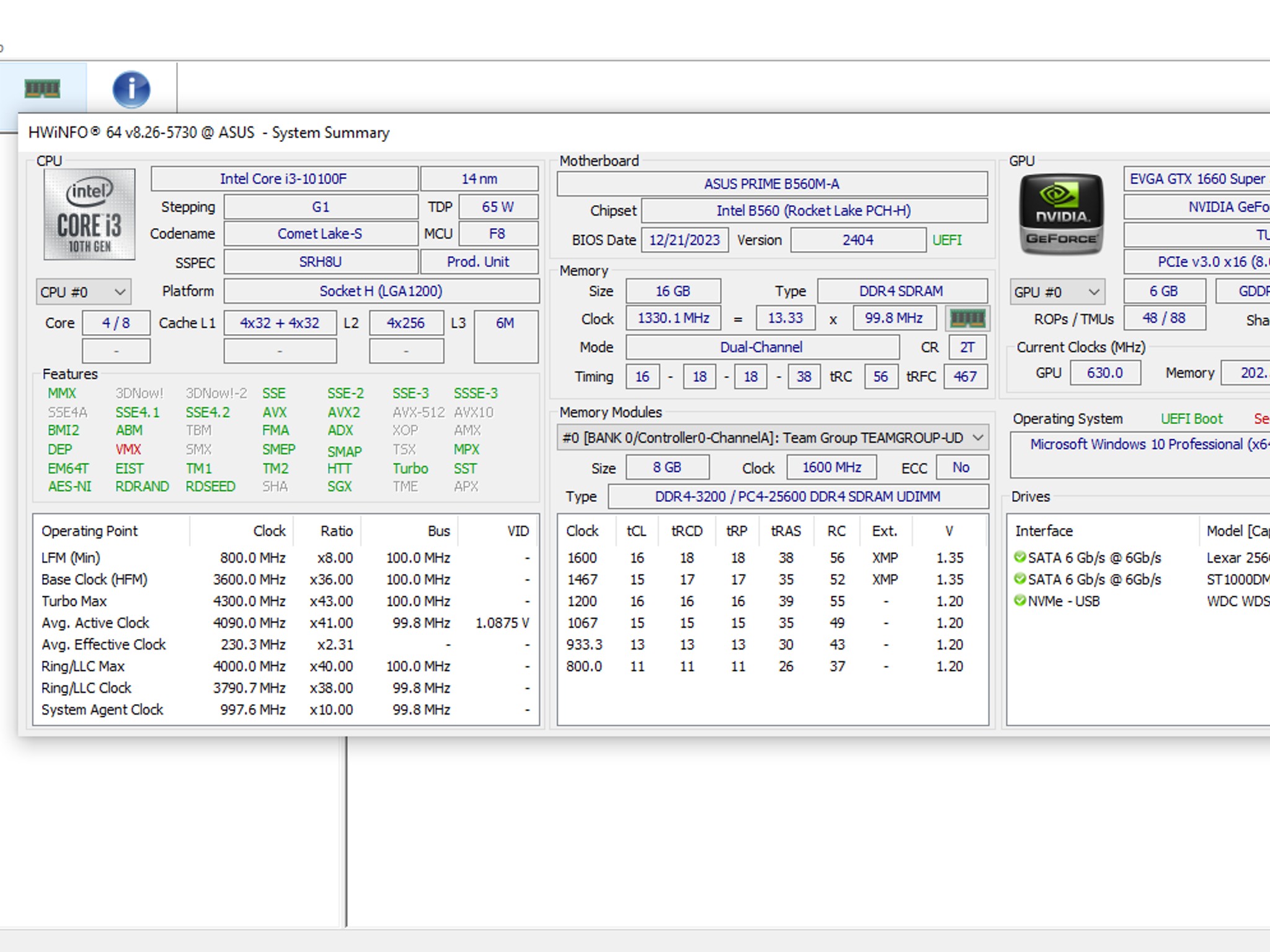 Pure Budget Performance 1080P PC, GTX 1660 Super, Intel 10100F, 16GB DDR4, 256GB SSD+1TB HDD