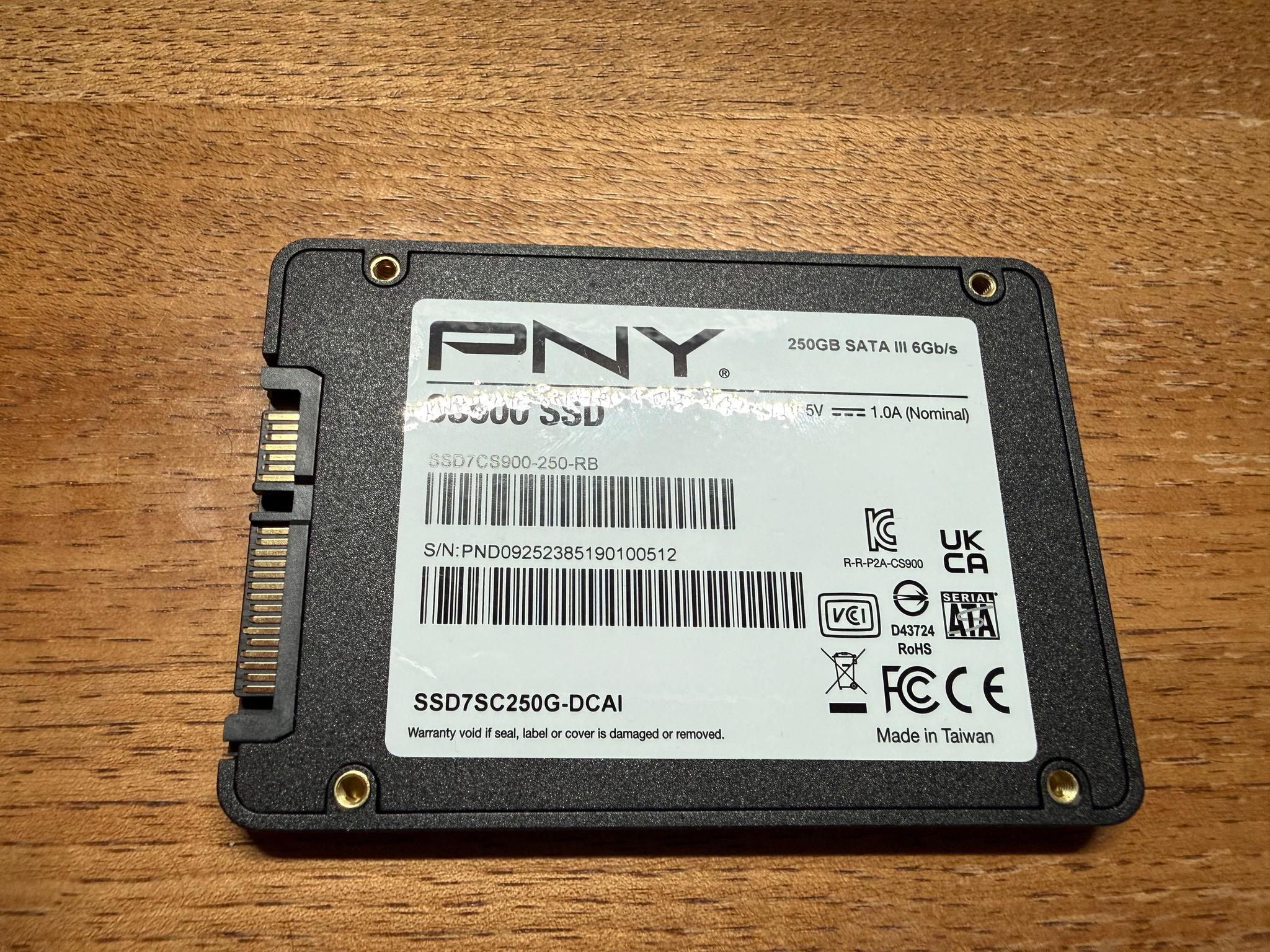 PNY CS900 SSD SATA 250GB
