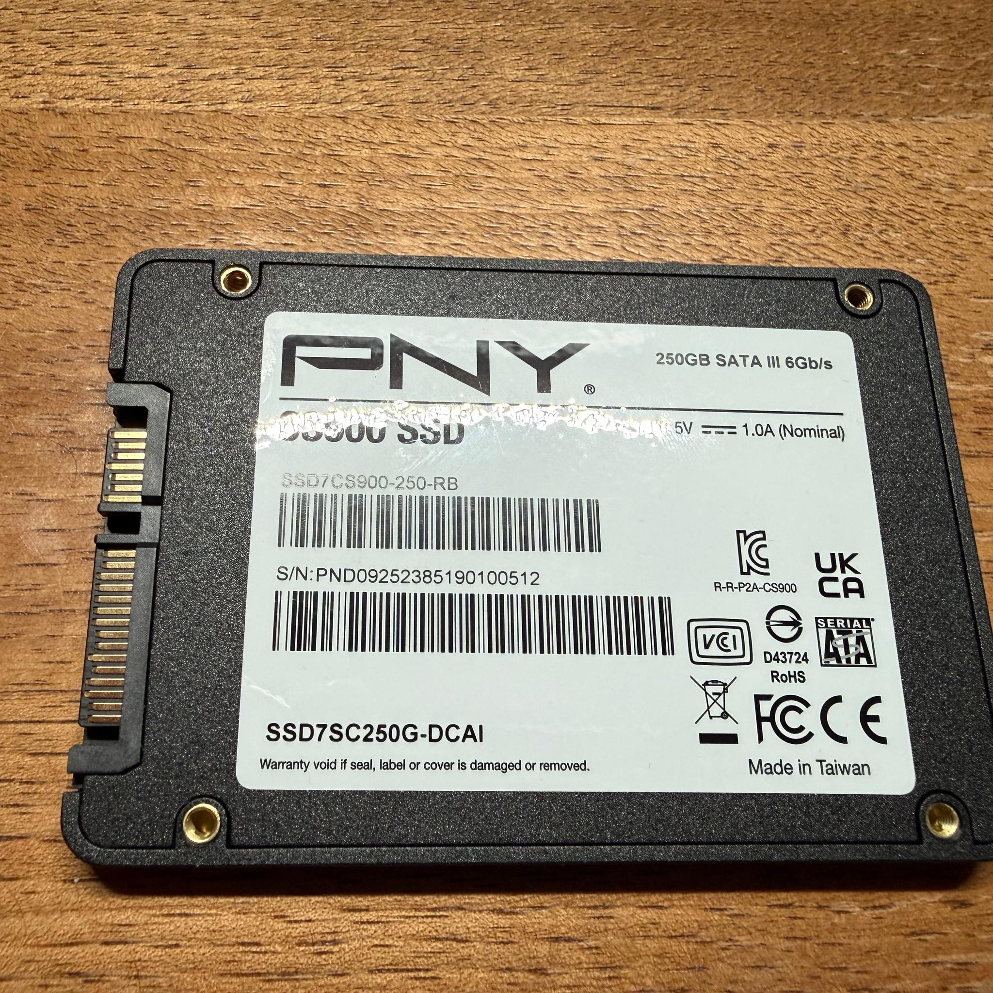 PNY CS900 SSD SATA 250GB