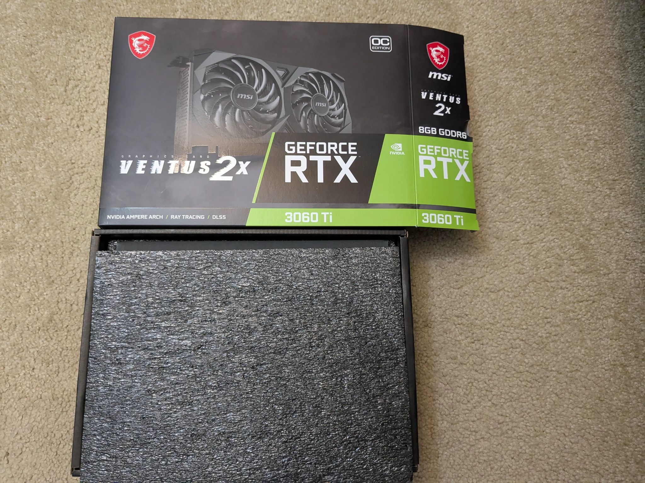 MSI Ventus 2X RTX 3060 TI with Box