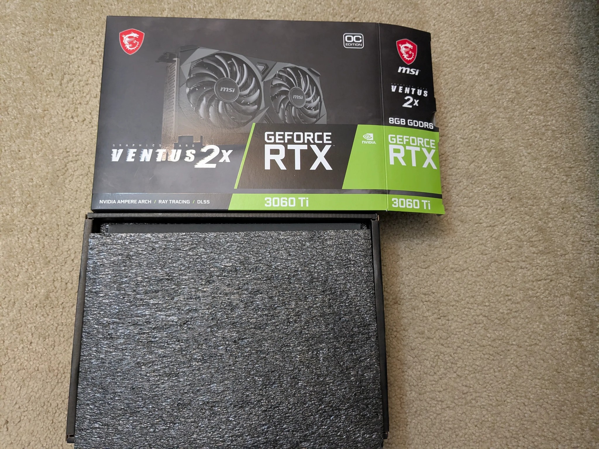 MSI Ventus 2X RTX 3060 TI with Box