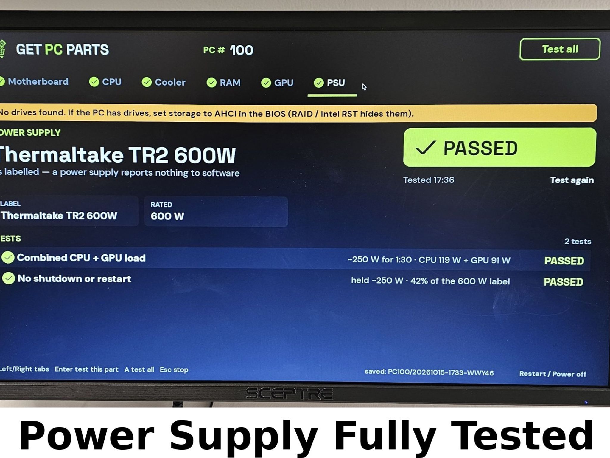 600 Watt PSU Thermaltake TR2 Power Supply