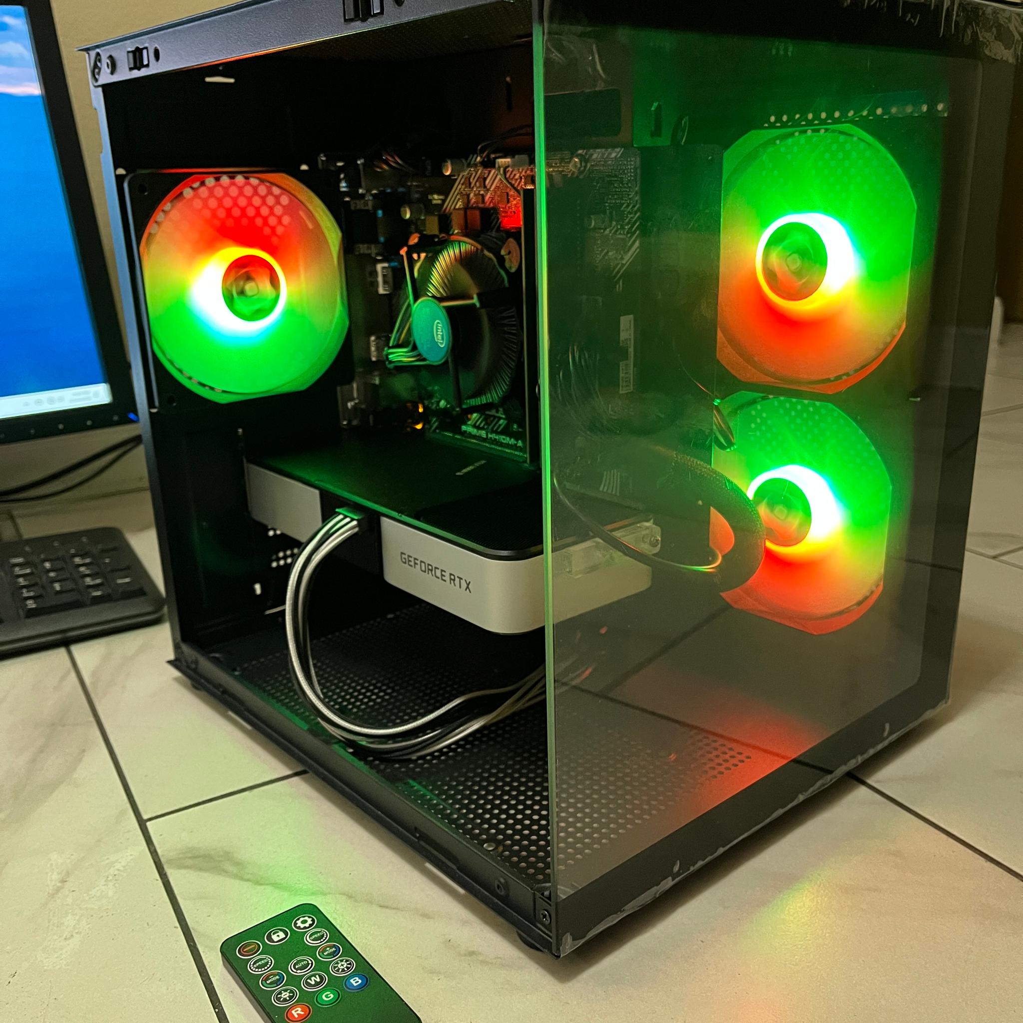 🟠🔥NVIDIA RTX 3060 Ti, Intel i5-10400, 16GB RAM, 1TB SSD, High Performance RGB Gaming PC w/ Remote
