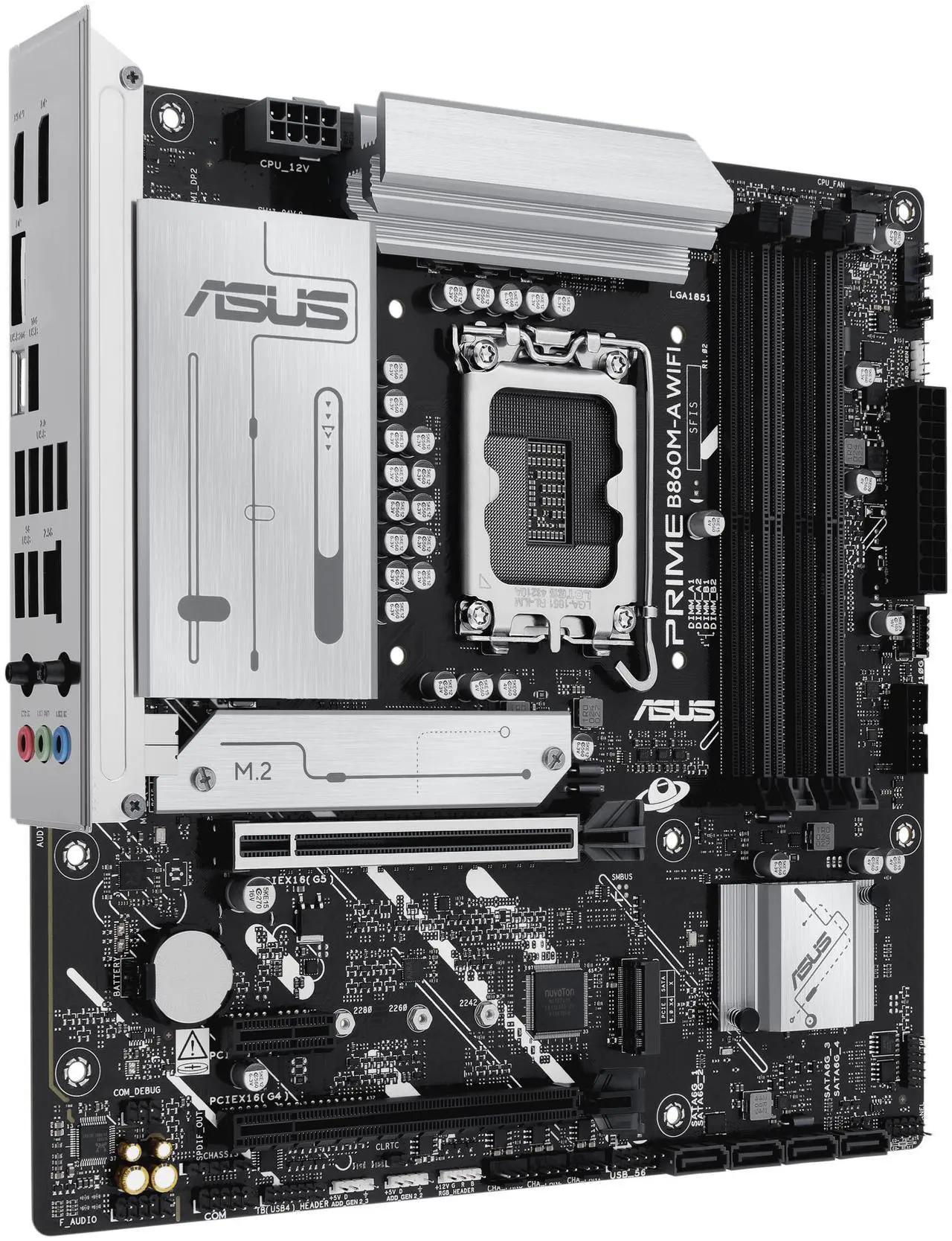 ASUS PRIME B860M-A WIFI Intel B860 LGA 1851 microATX DDR5 Motherboard