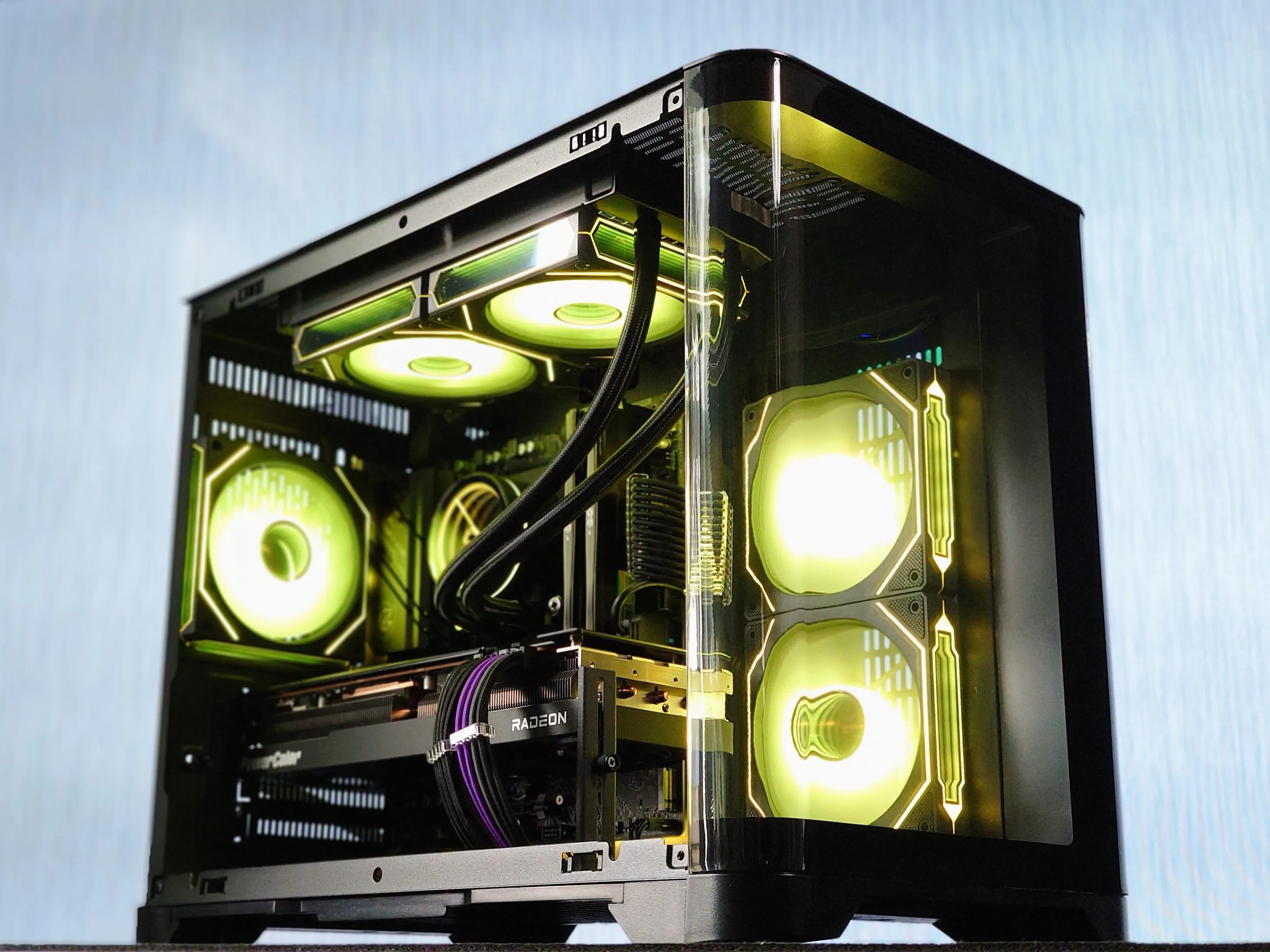 🍇🫐 Liquid Cooled Gaming PC◼️AMD RX 7800 XT 16GB◼️AMD Ryzen 9 5900X◼️32GB DDR4 RAM◼️1TB NVME