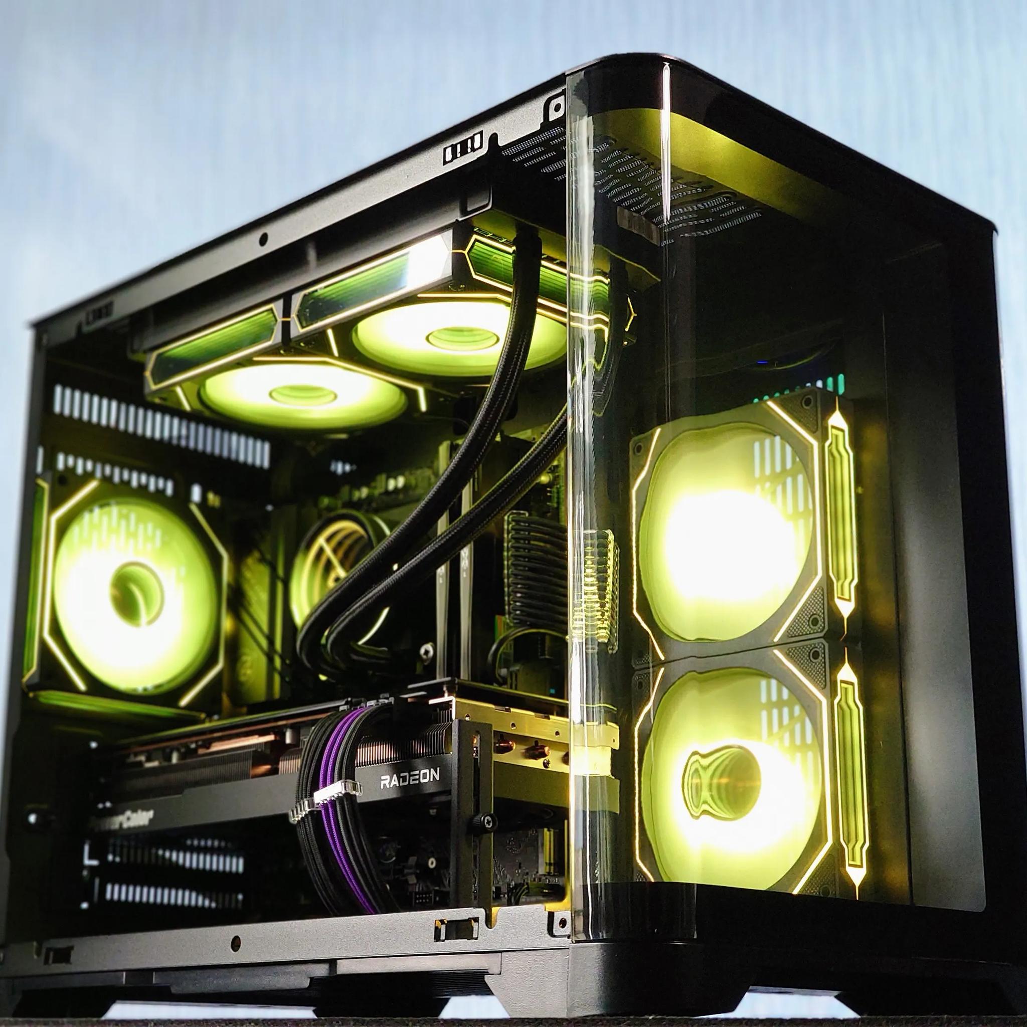 🍇🫐 Liquid Cooled Gaming PC◼️AMD RX 7800 XT 16GB◼️AMD Ryzen 9 5900X◼️32GB DDR4 RAM◼️1TB NVME