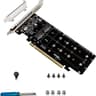PH44PRO Dual-Sided 4 x M.2 M-Key NVME to PCIe X16 Splitter Card 4 x 32Gbps 2U Server RAID Array