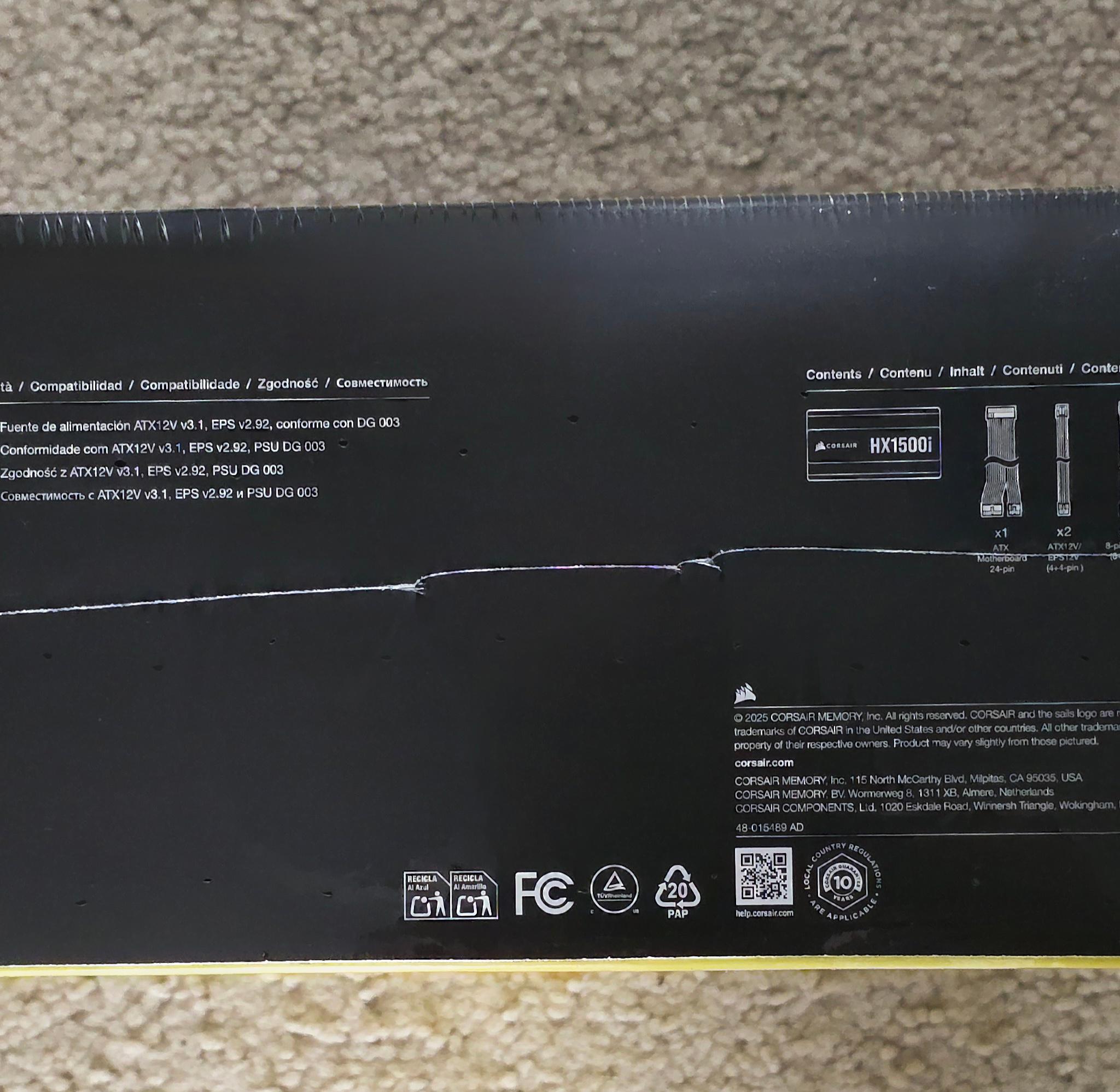 Corsair HX1500i 1500W ATX 3.1 80+ Platinum Fully Modular Power Supply Brand New Sealed