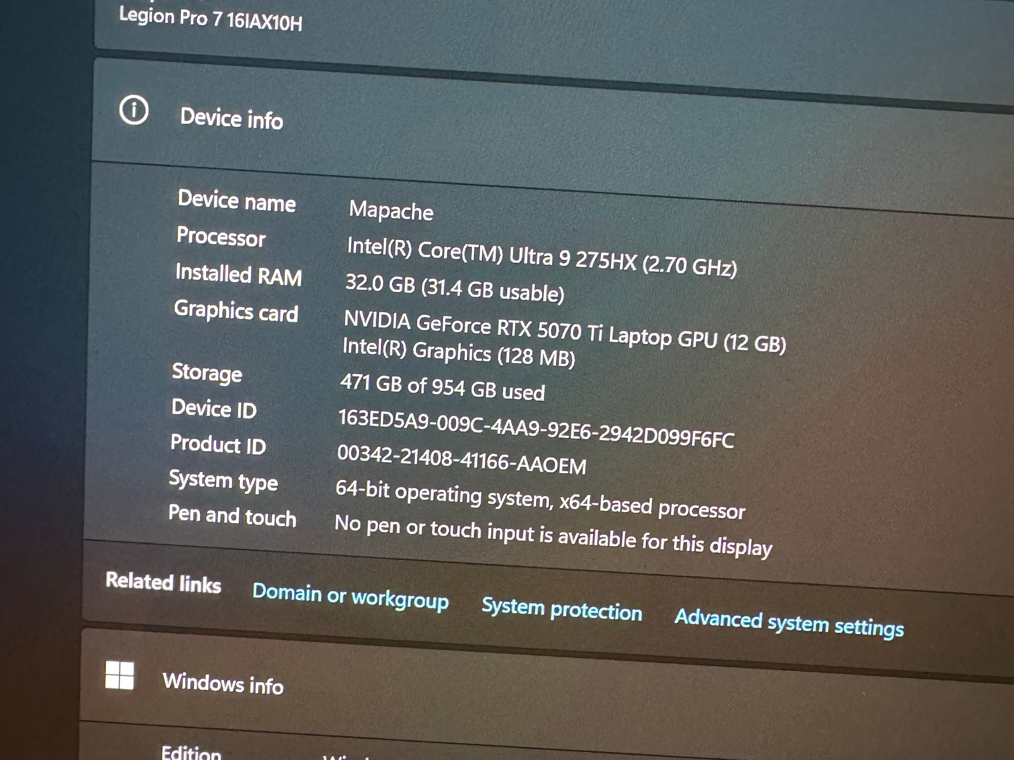 Lenovo Legion Pro 7i 5070ti