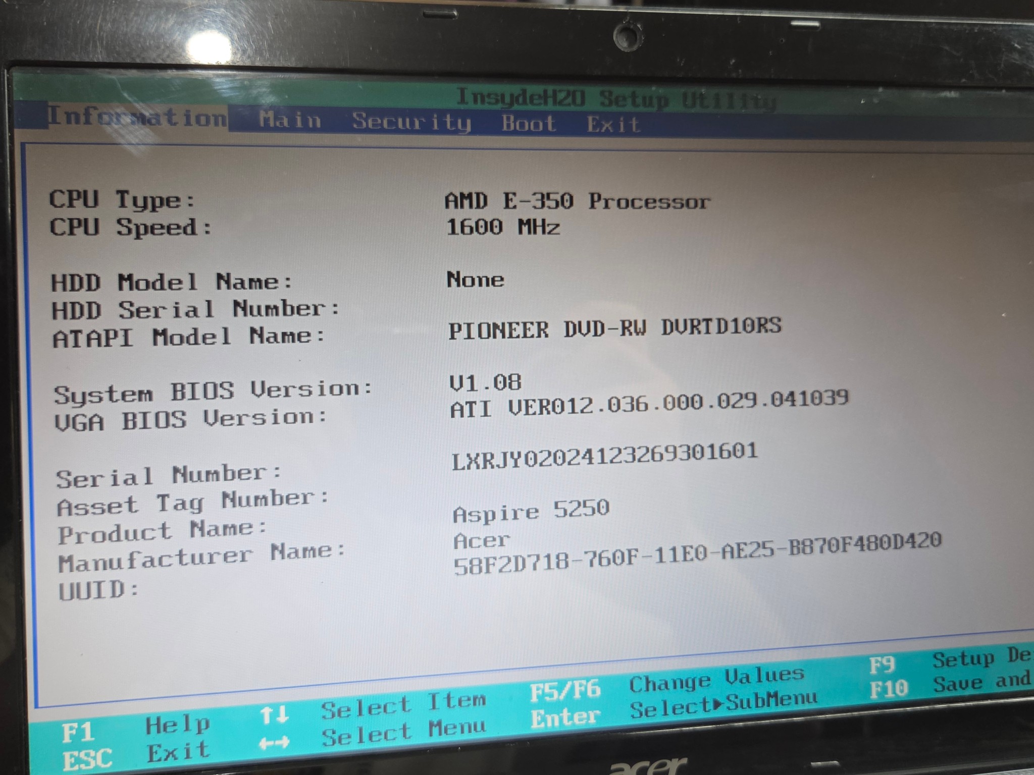 Acer Aspire 5250